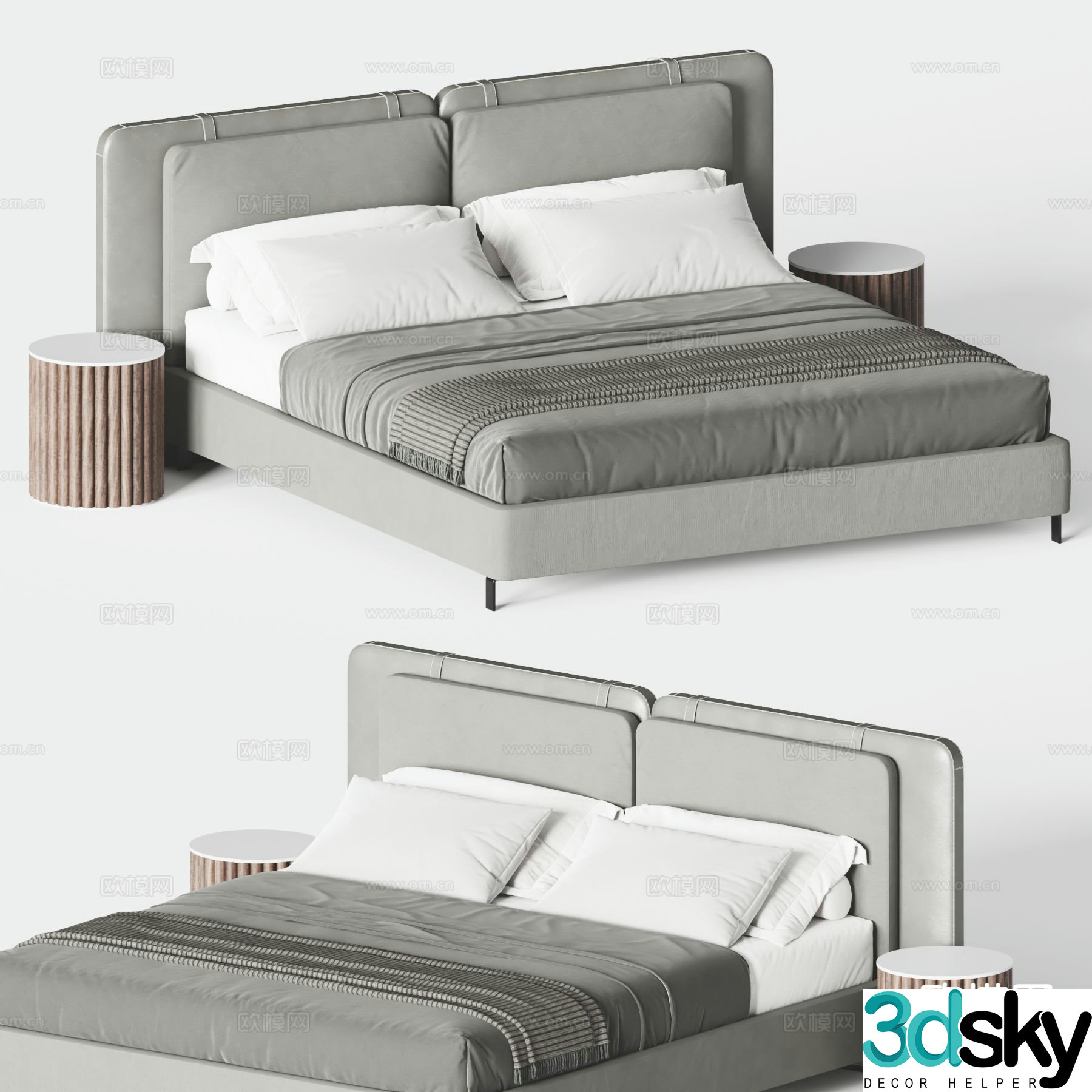 BARRY double bed 3d model