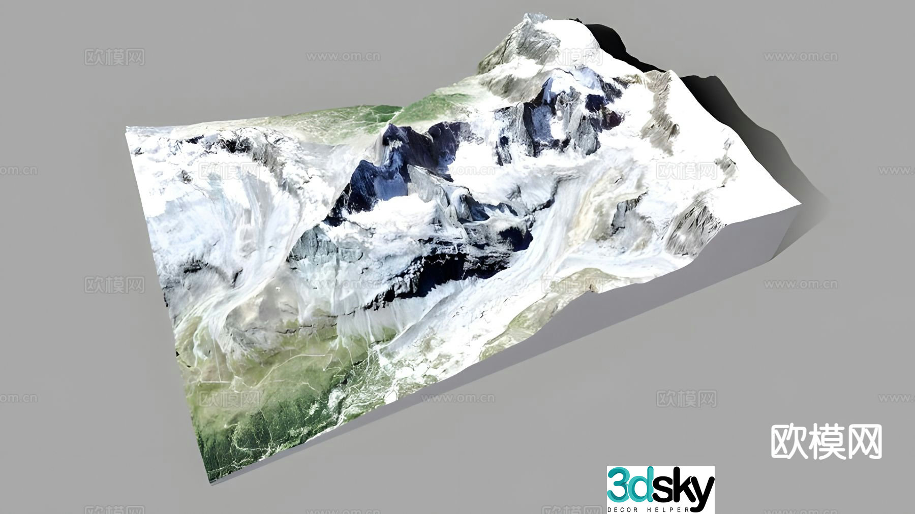 alps mountain landscape 3d model