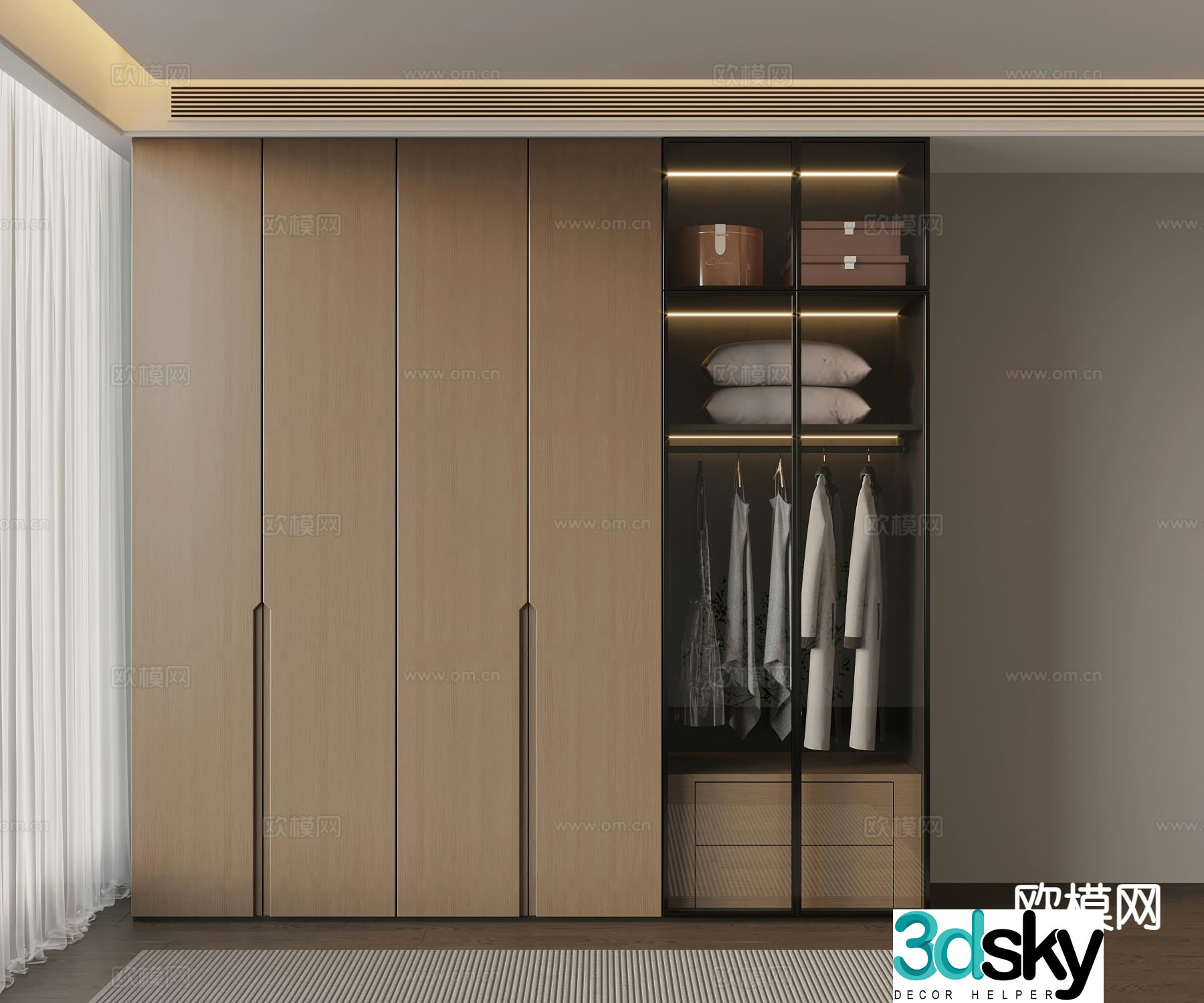 Italian wardrobe 3d model