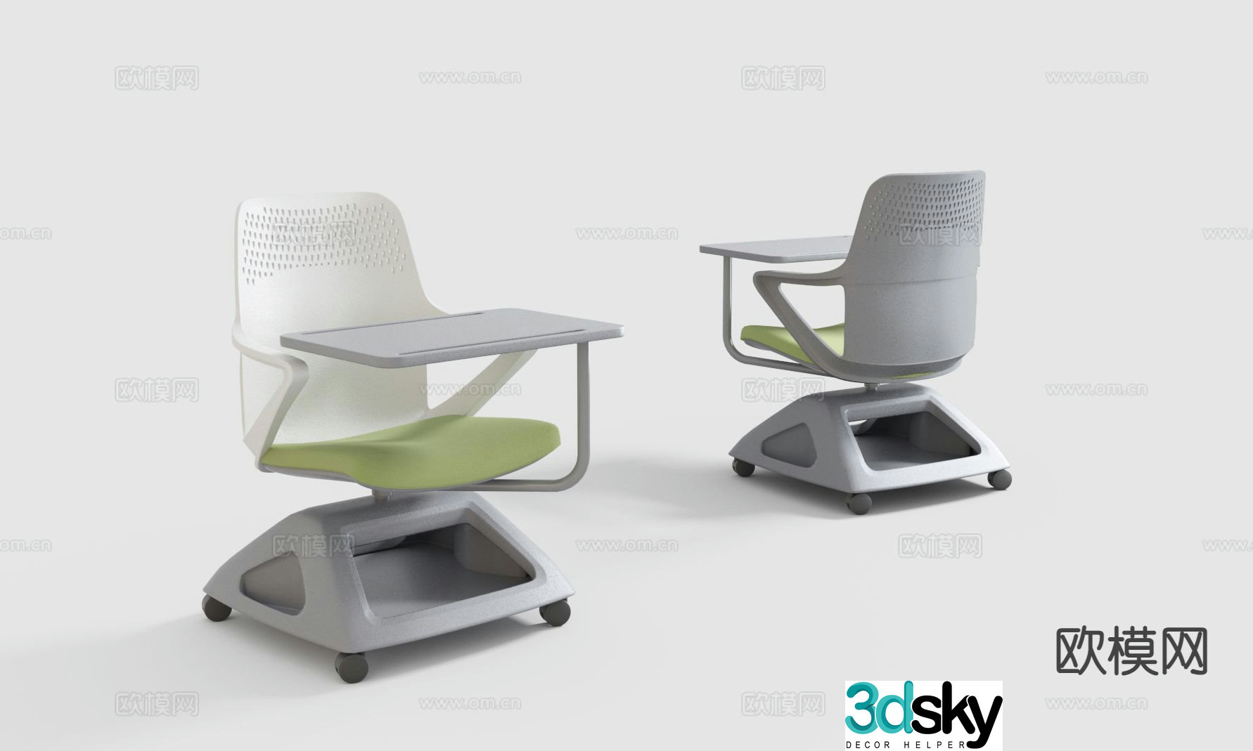 Multifunctional office chair training chair 3d model