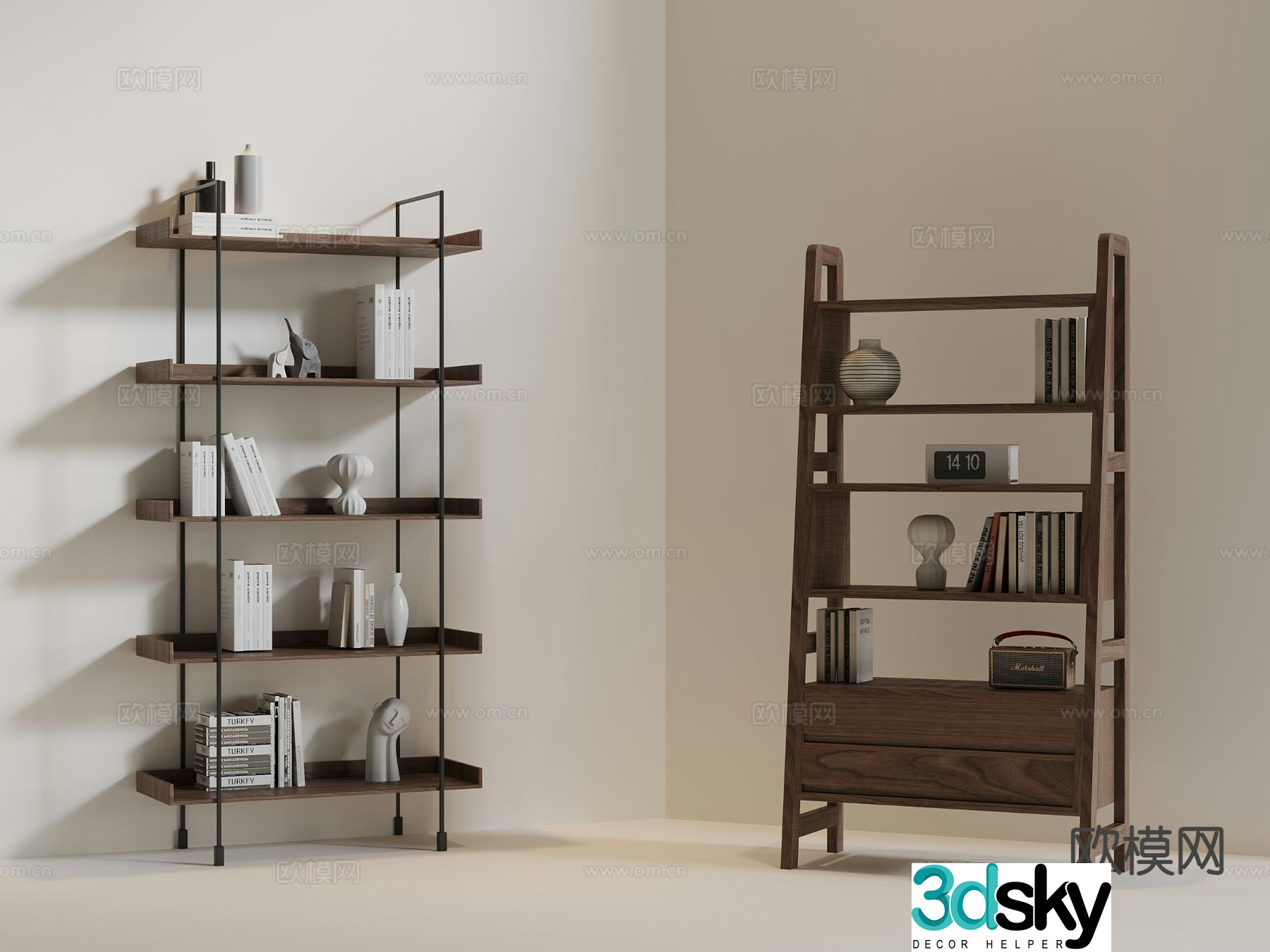 Modern decorative rack 3d model