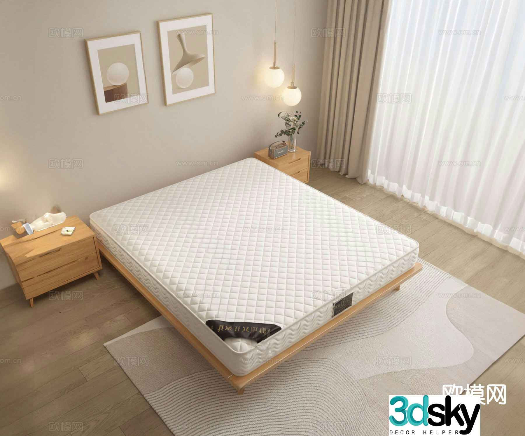 Modern mattress 3d model