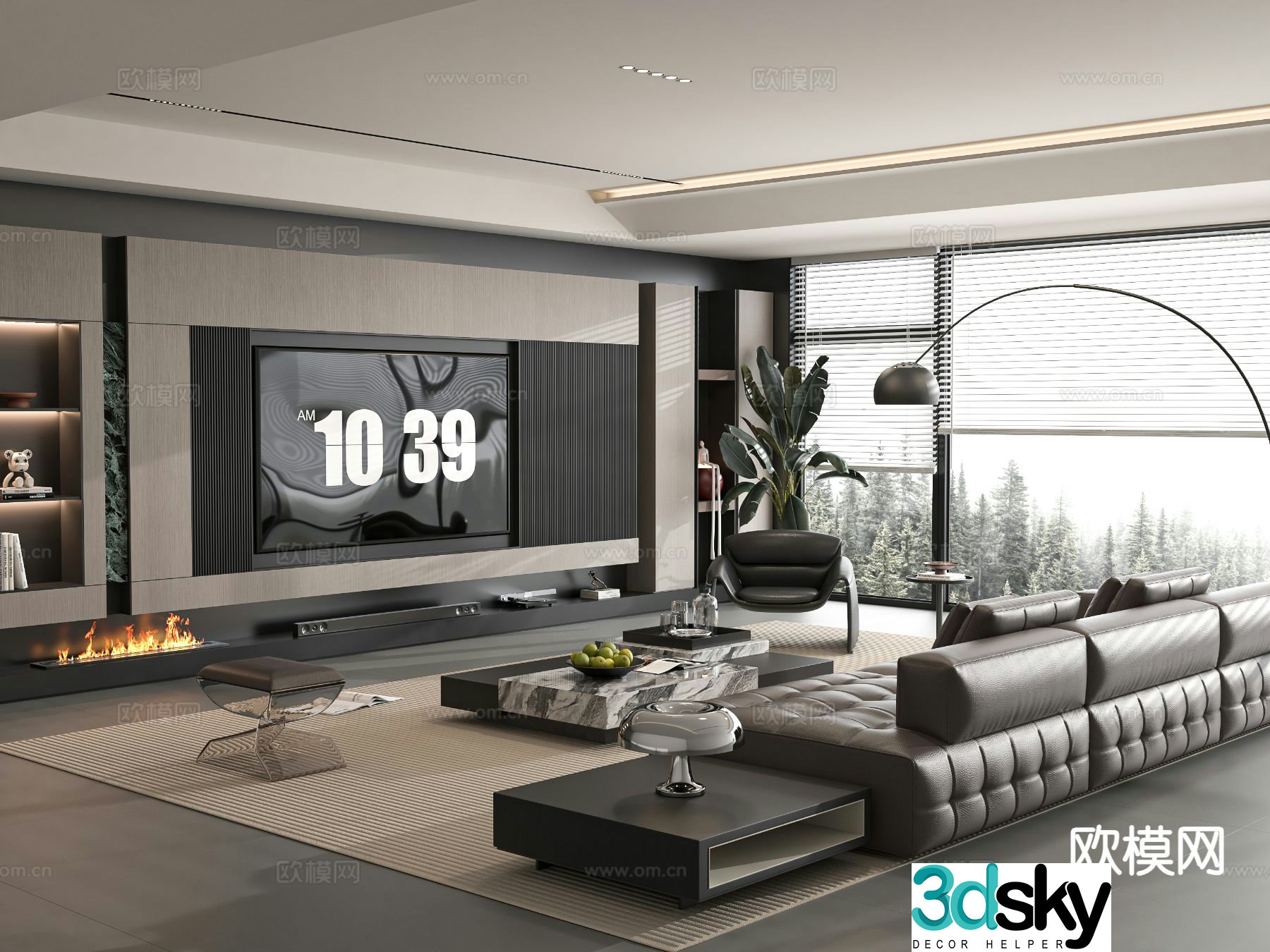 Modern living room 3d model