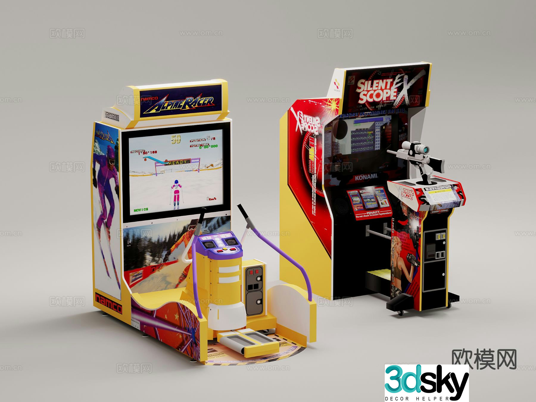 Arcade game machine 3d model