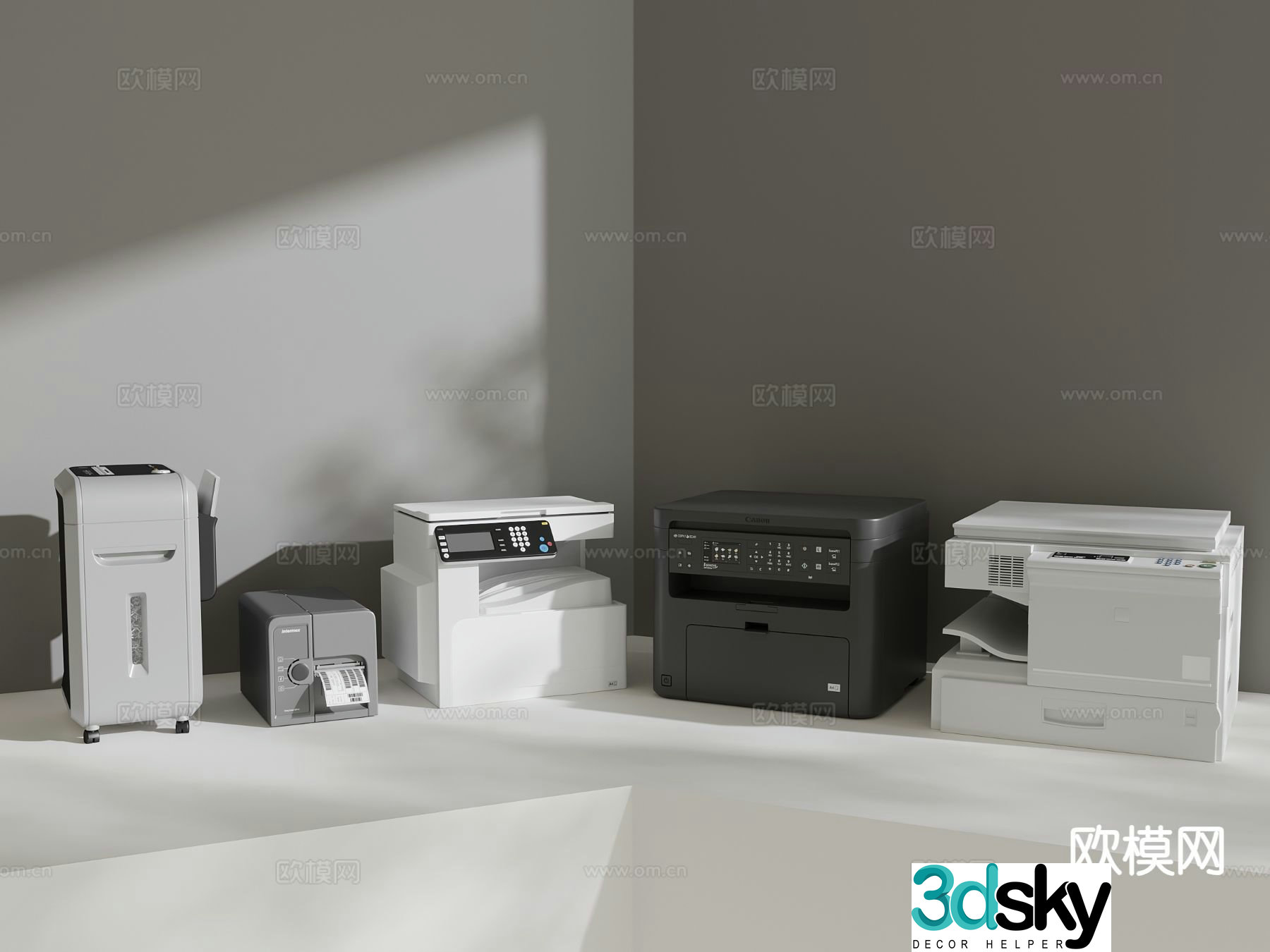 Modern printer copier 3d model