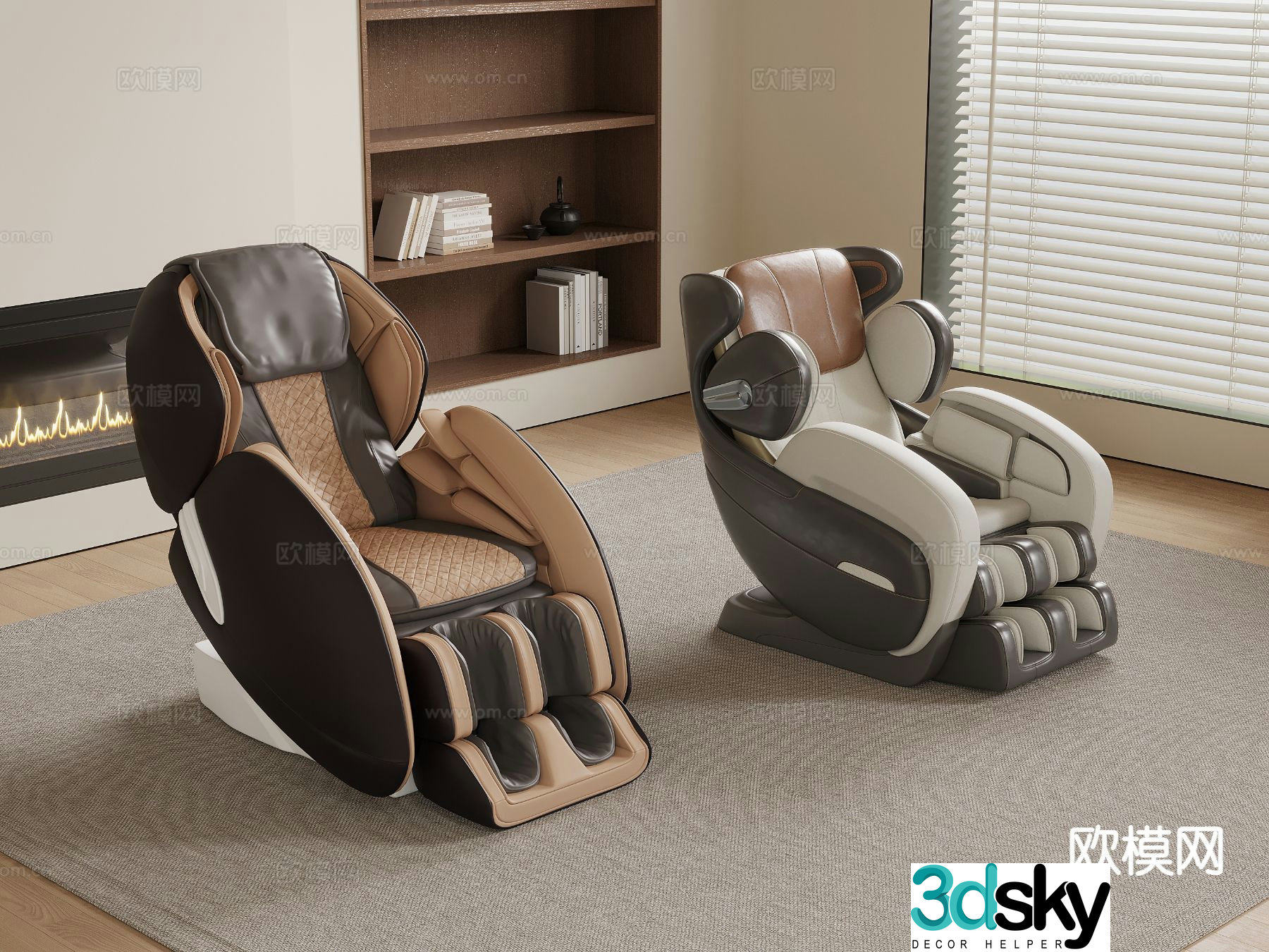 Modern massage chair 3d model