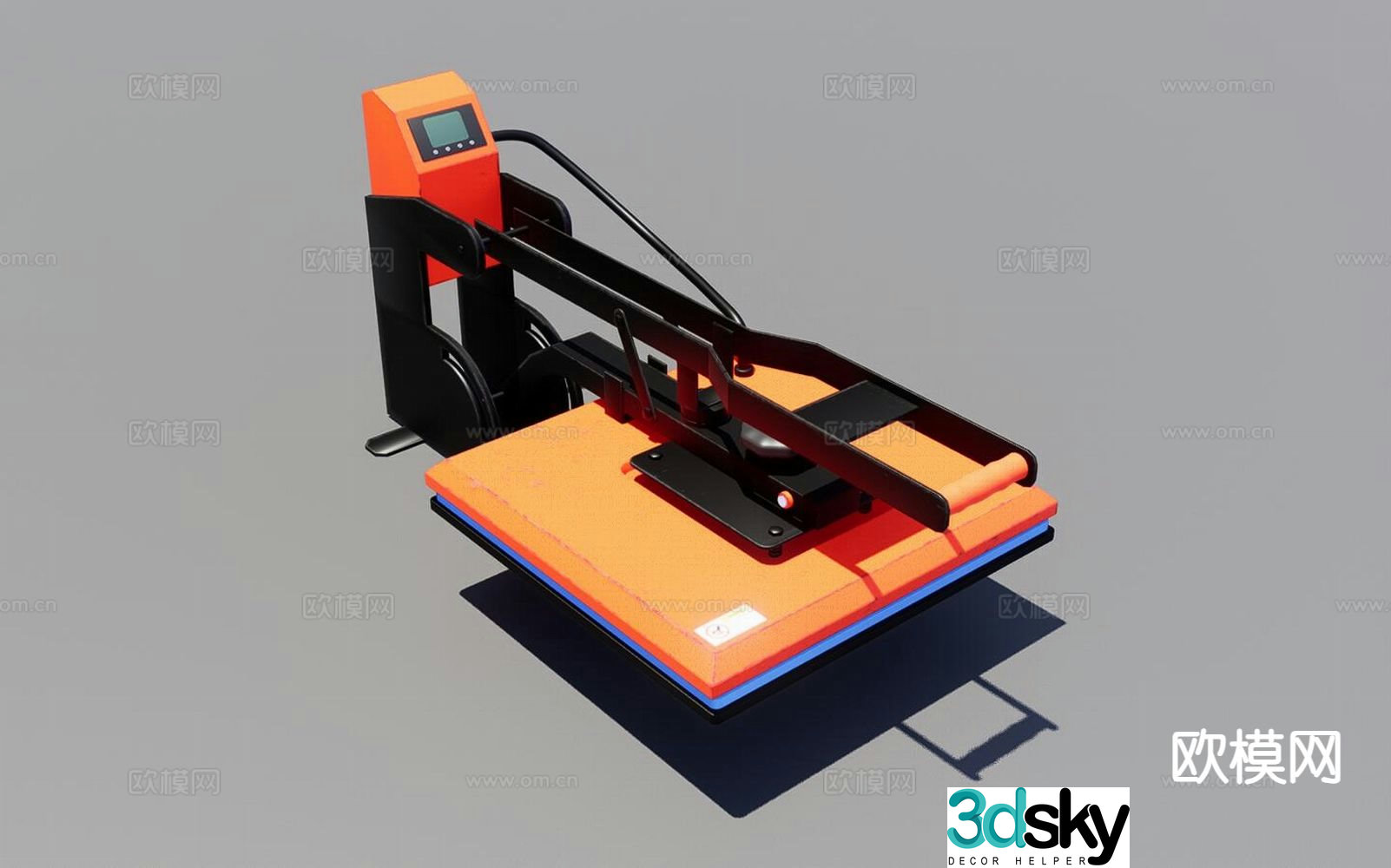 Heat press industrial equipment 3d model