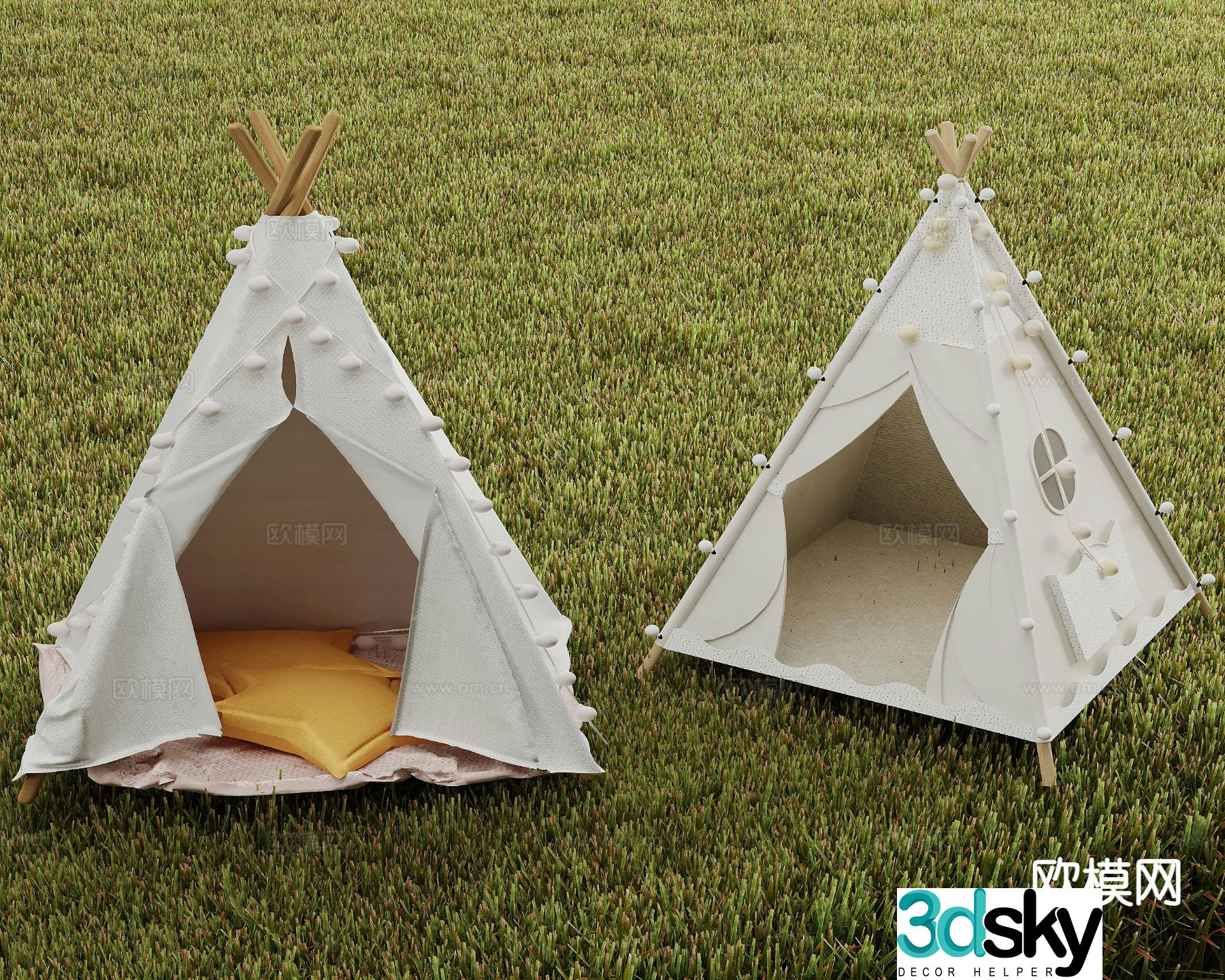Modern tent Outdoor tent 3d model