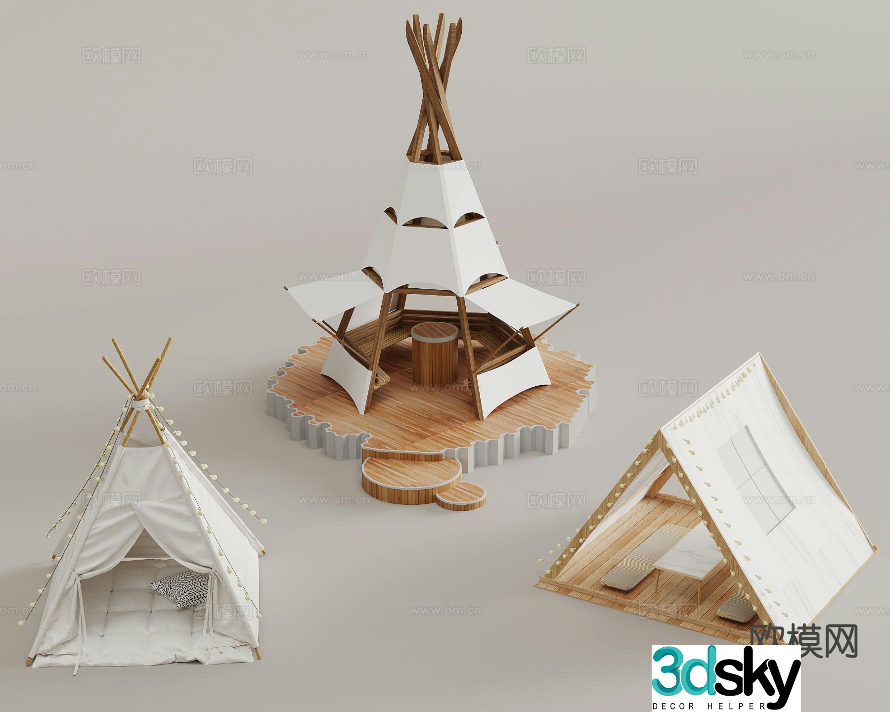Outdoor tent camping tent 3d model