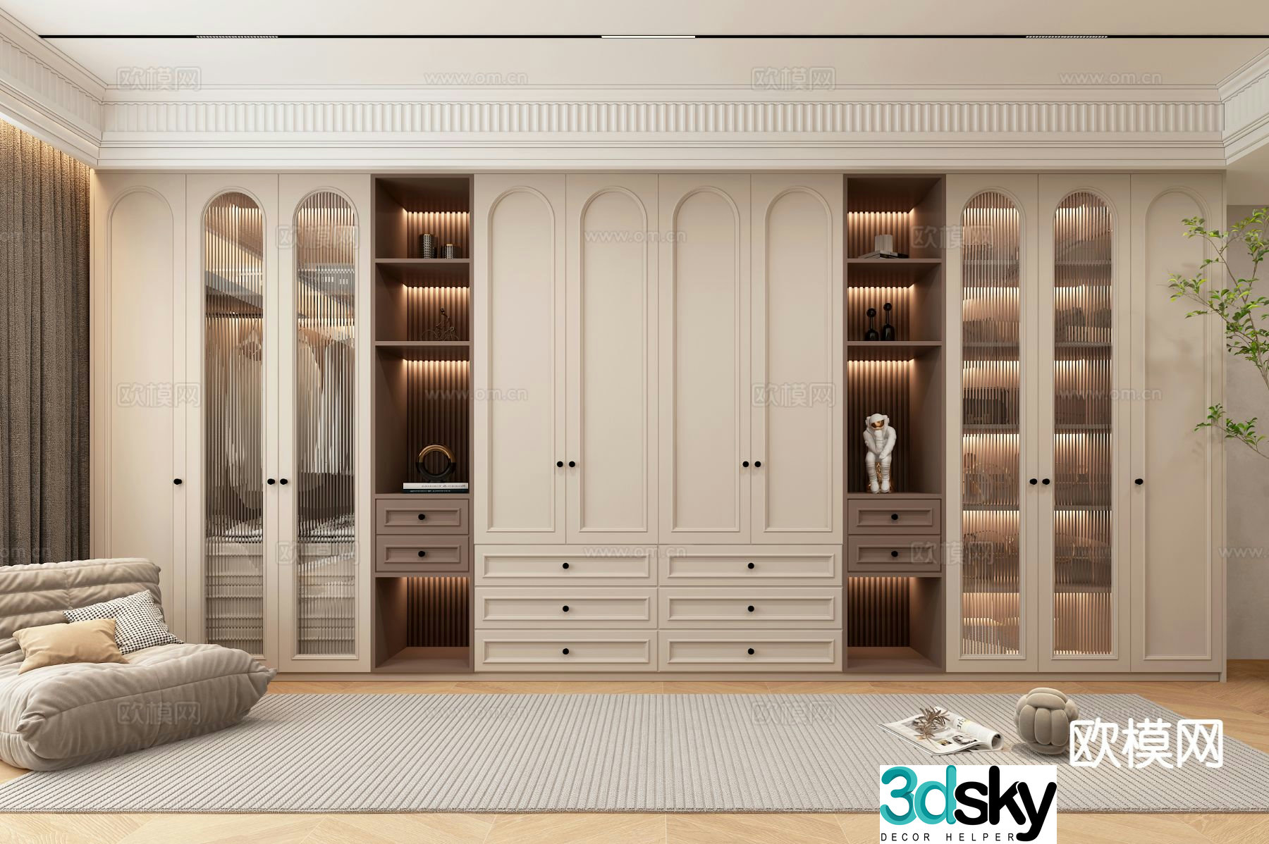 French wardrobe 3d model
