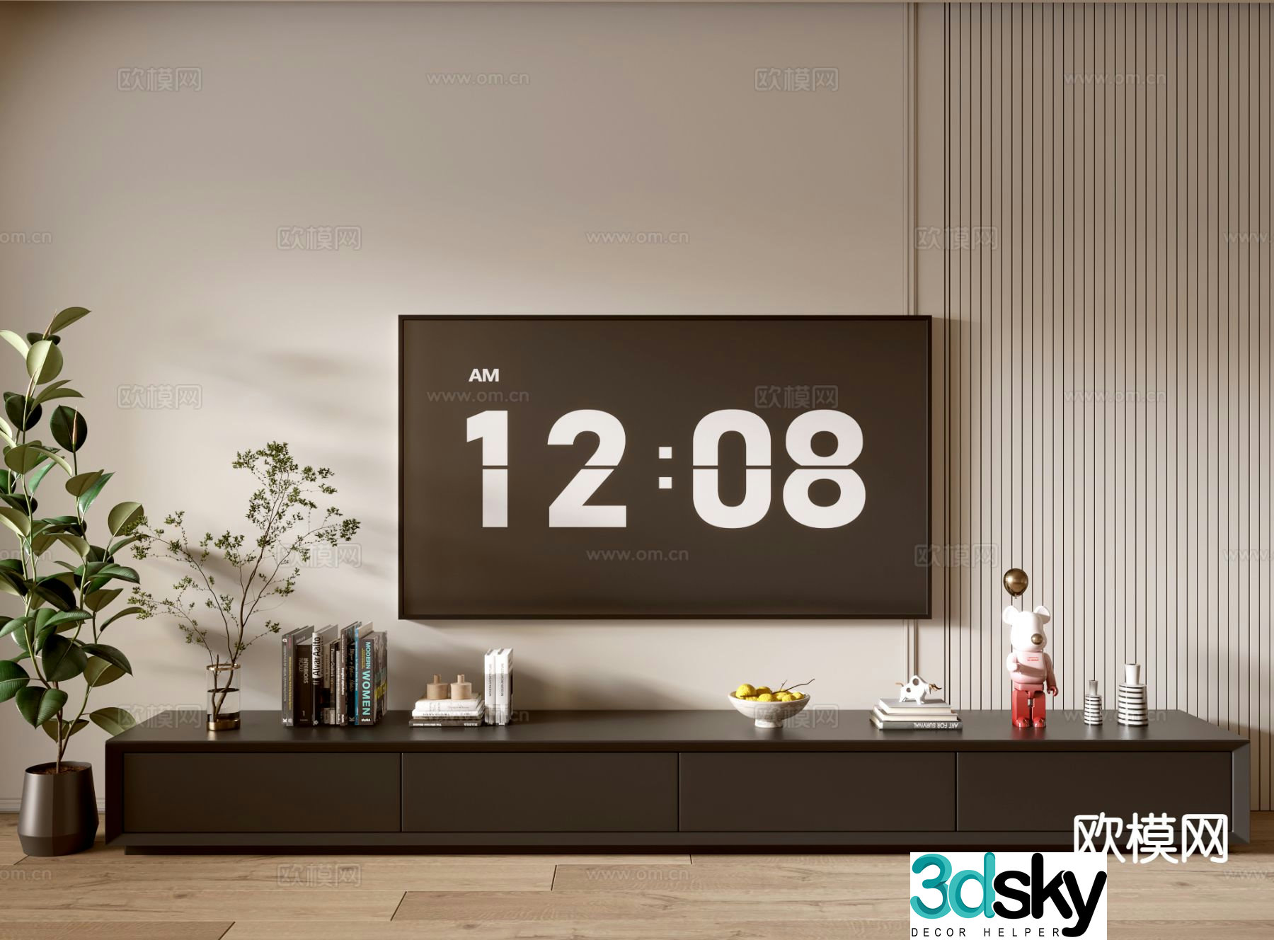 Italian TV cabinet 3D model