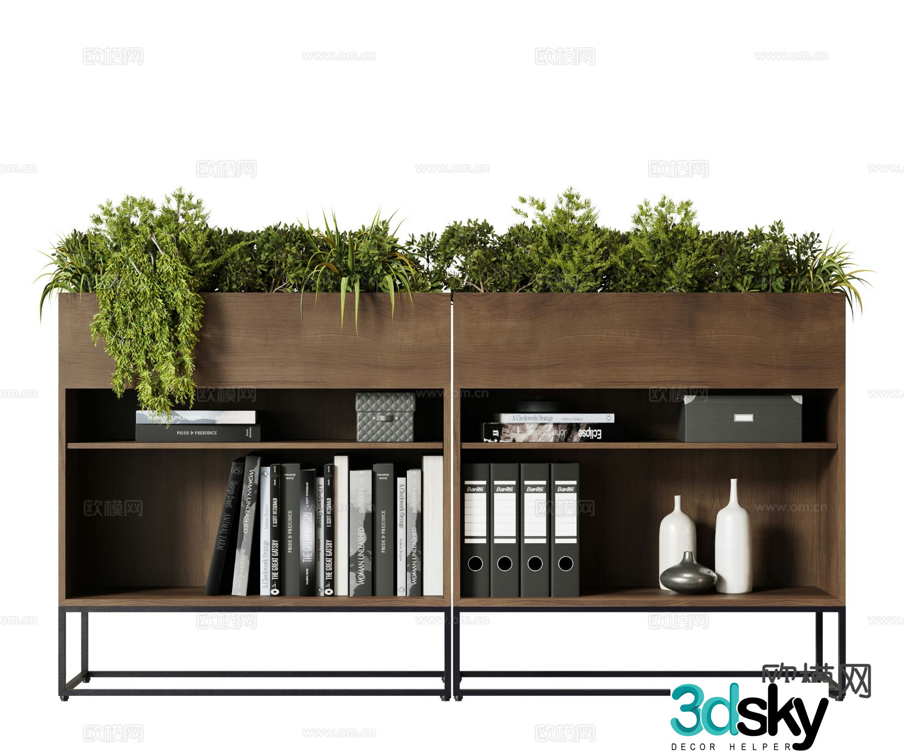 Modern flower box partition cabinet low cabinet 3d model