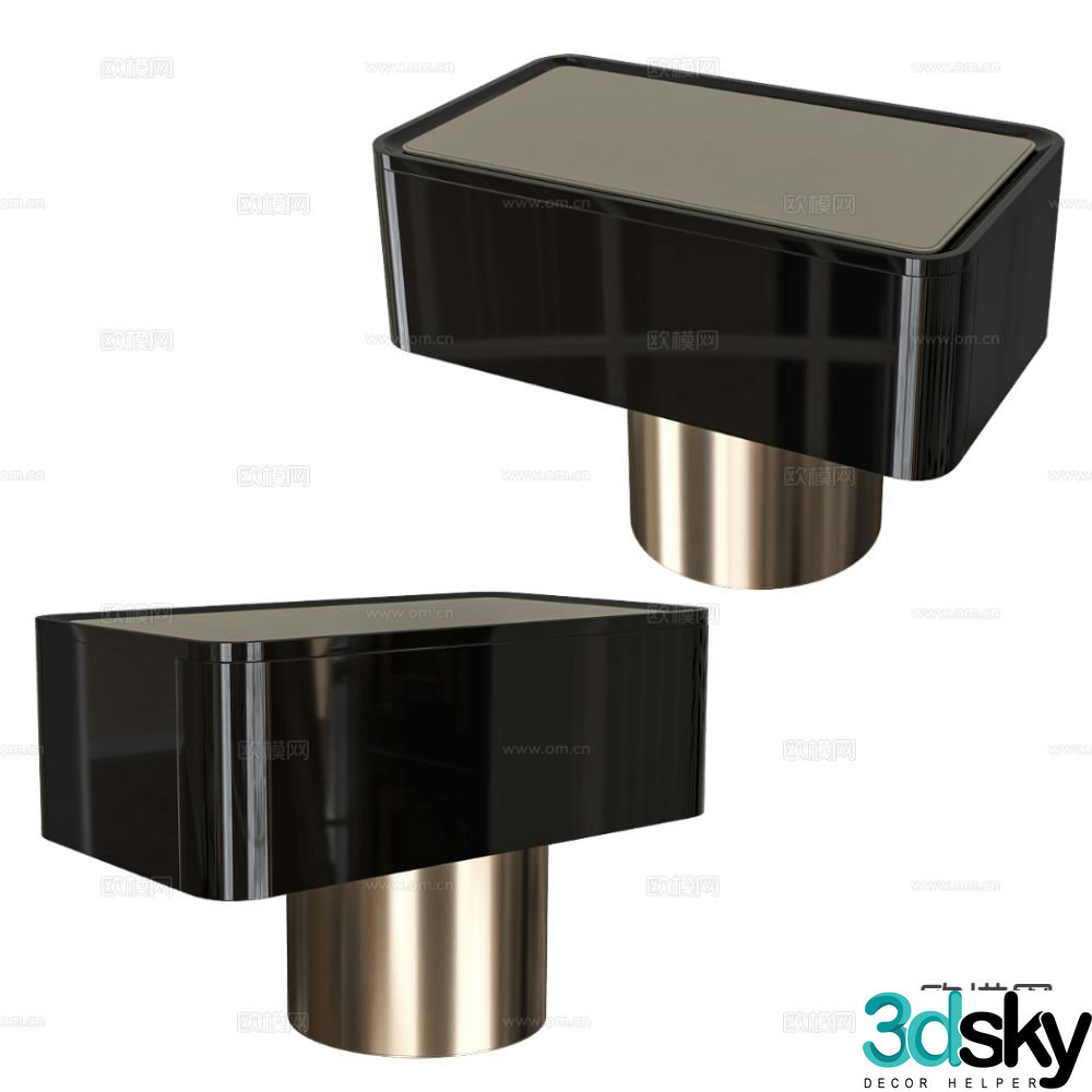 Esedra modern bedside table 3d model