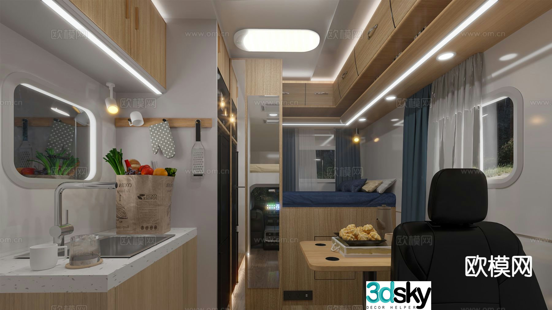 RV interior RV configuration 3d model