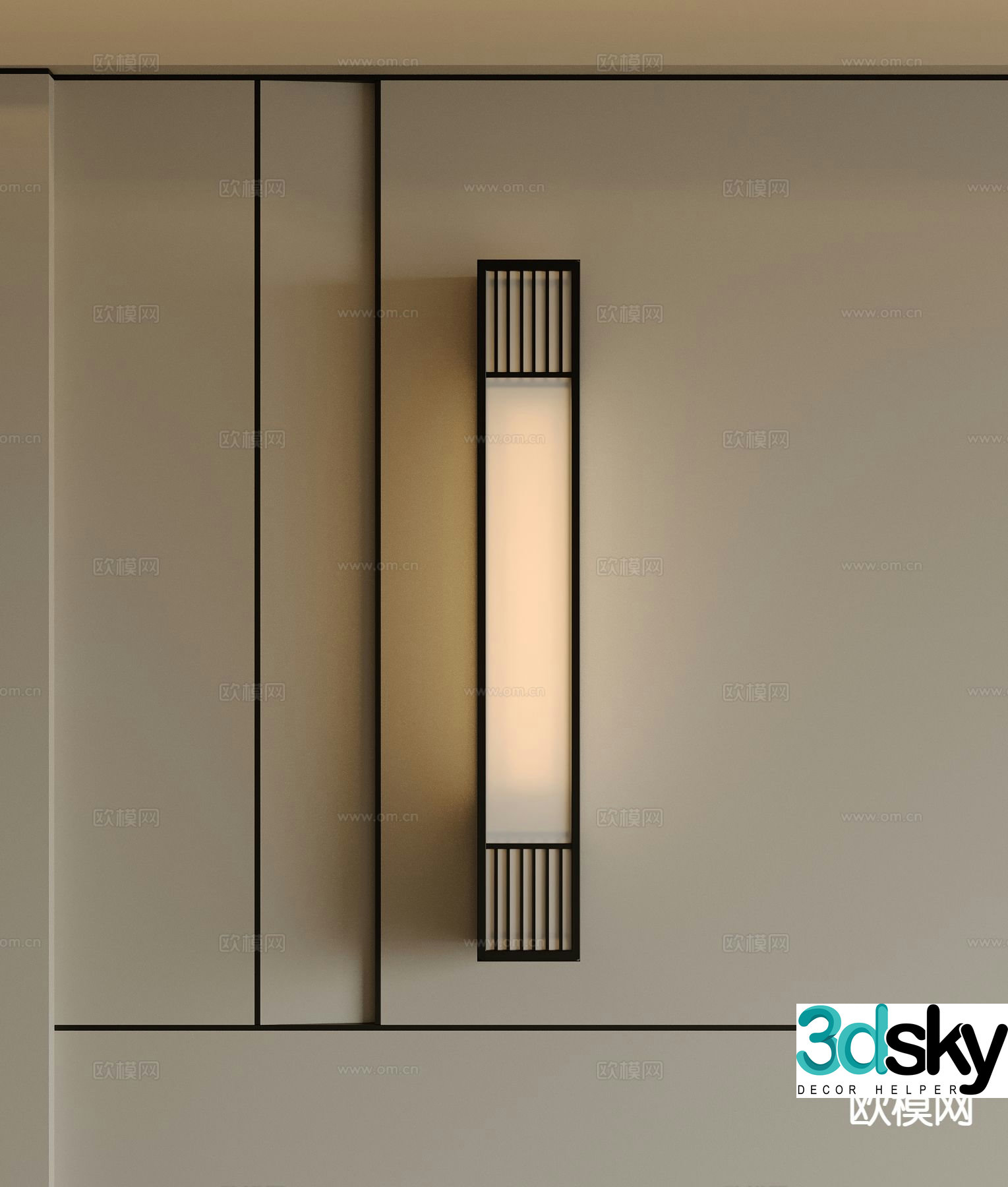 New Chinese style wall light wall light 3d model