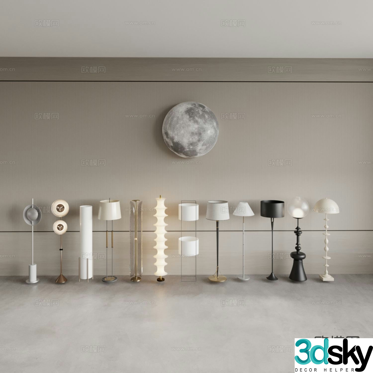 Creative floor lamp Art floor lamp 3d model