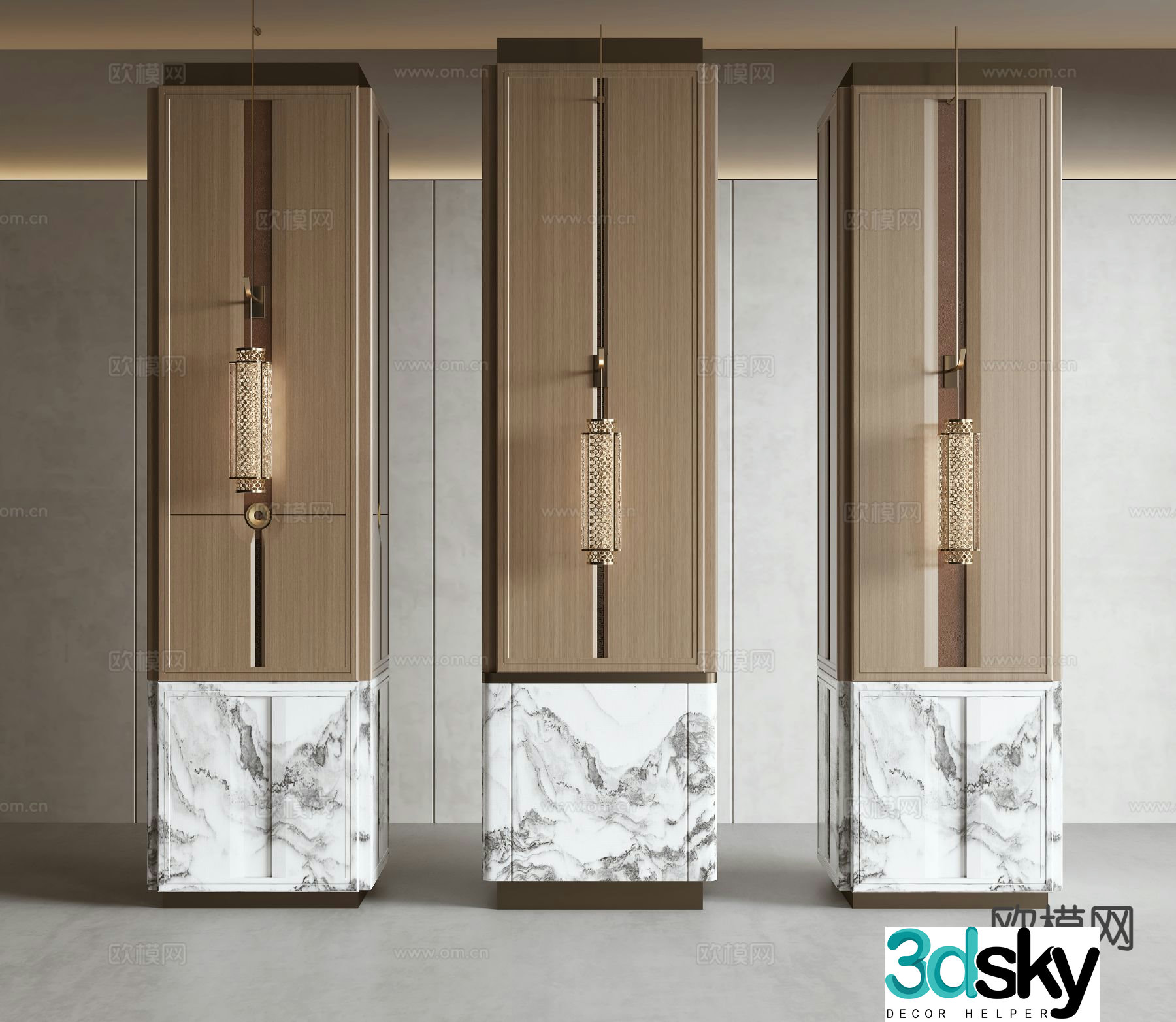 New Chinese column 3D model