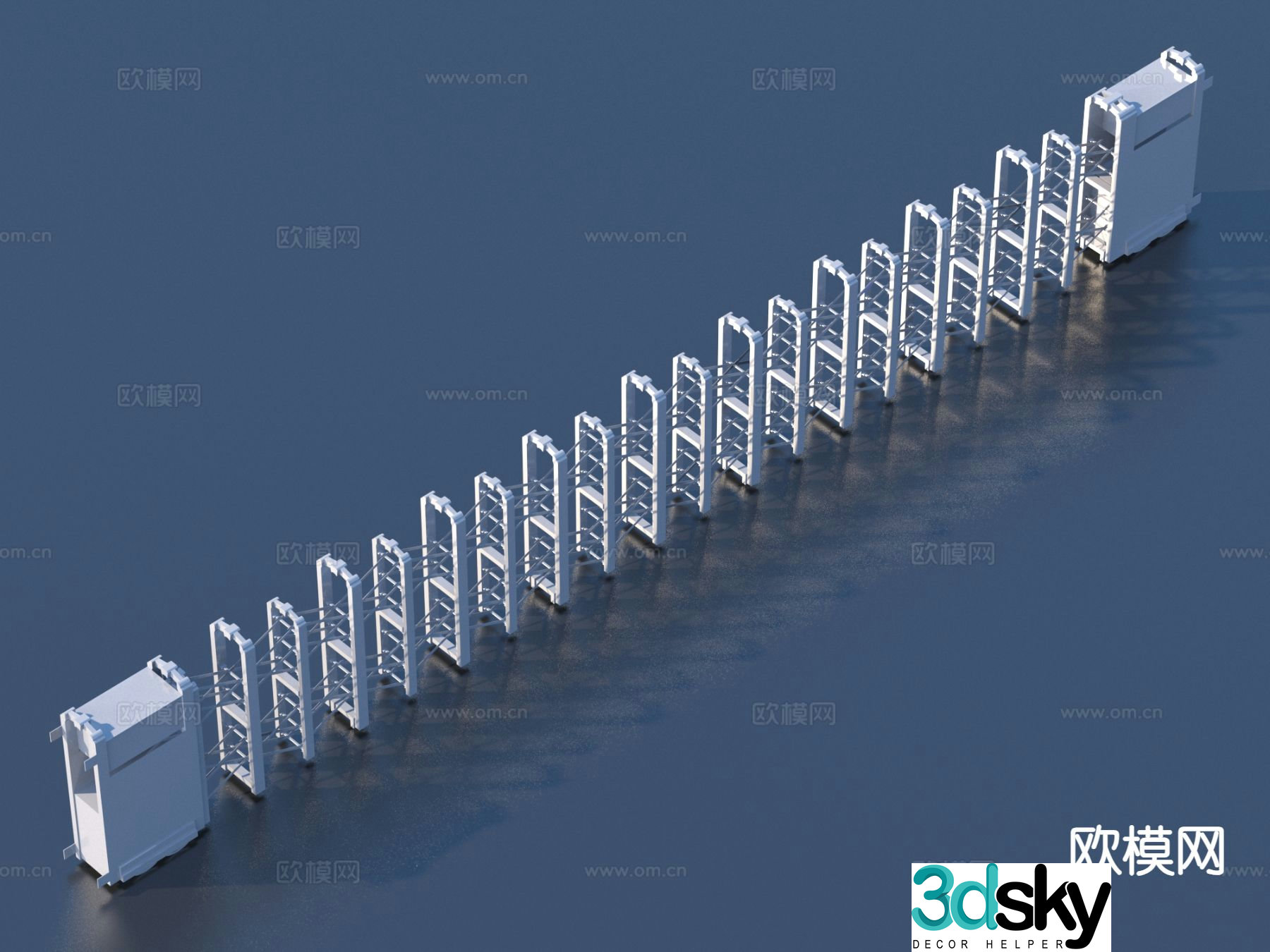 automatic door telescopic door electric telescopic door 3d model