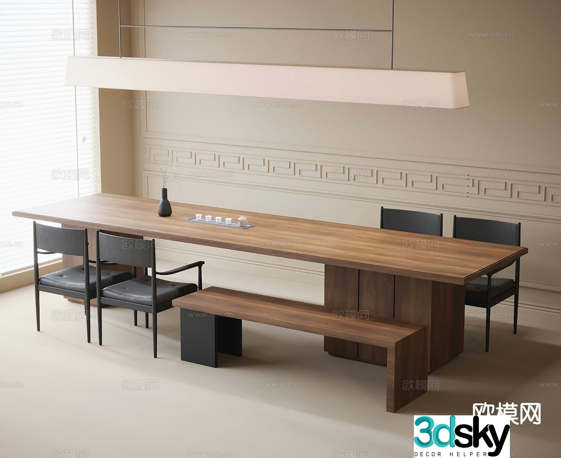 Modern tea table tea table 3d model