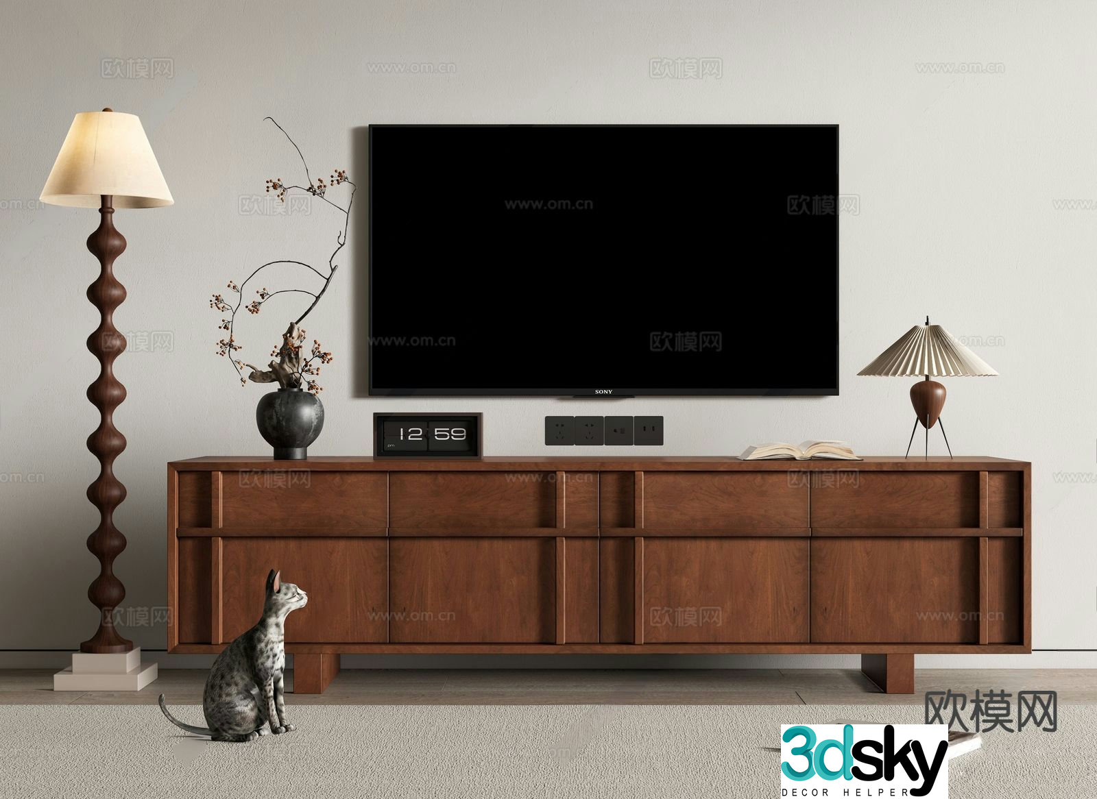3D model of the medieval TV cabinet