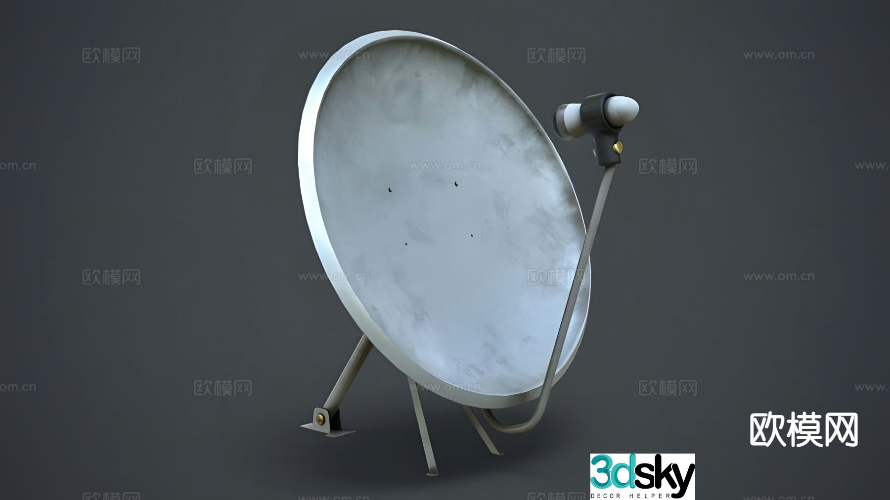 dish tv antenna 3d model