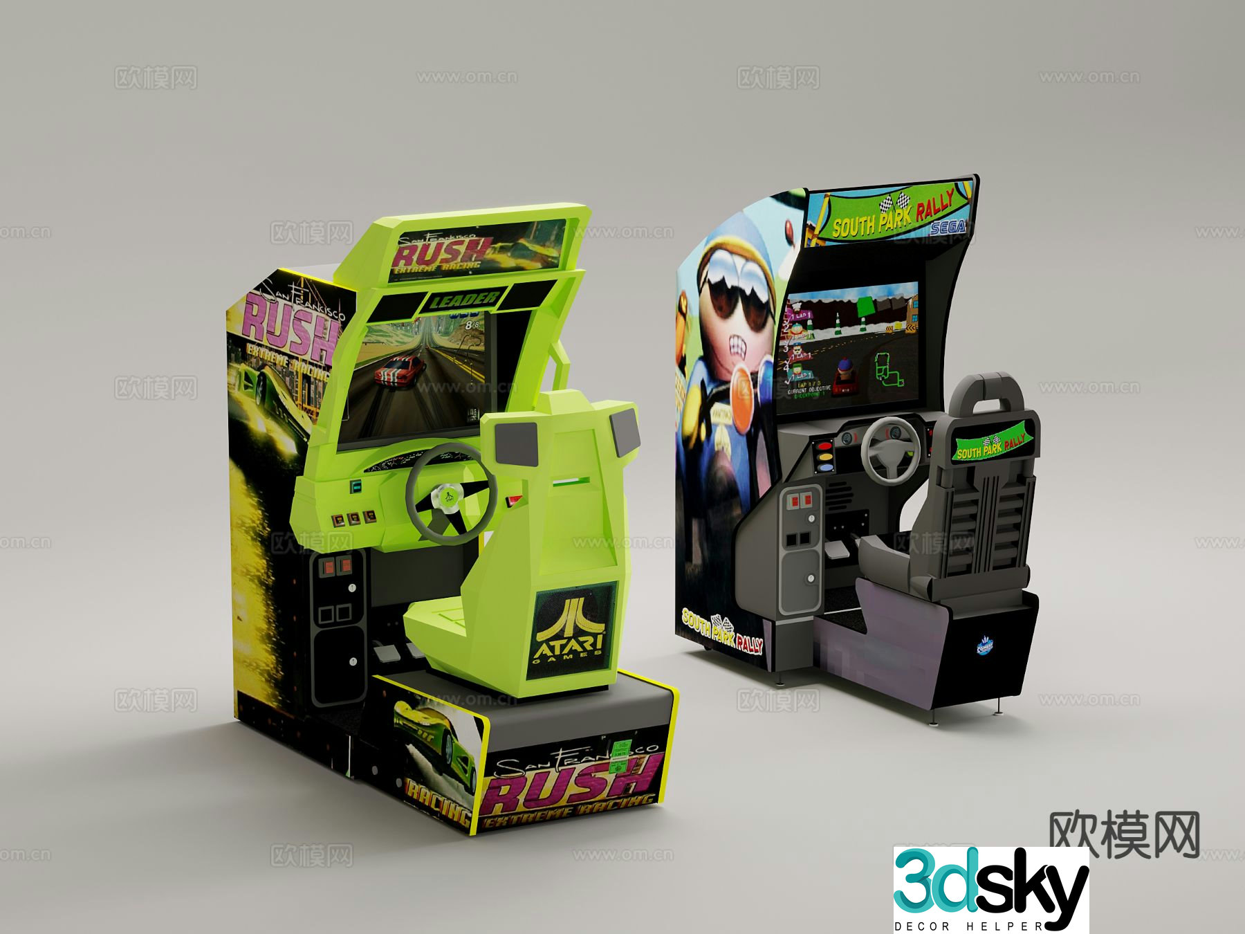 Game arcade game console 3d model
