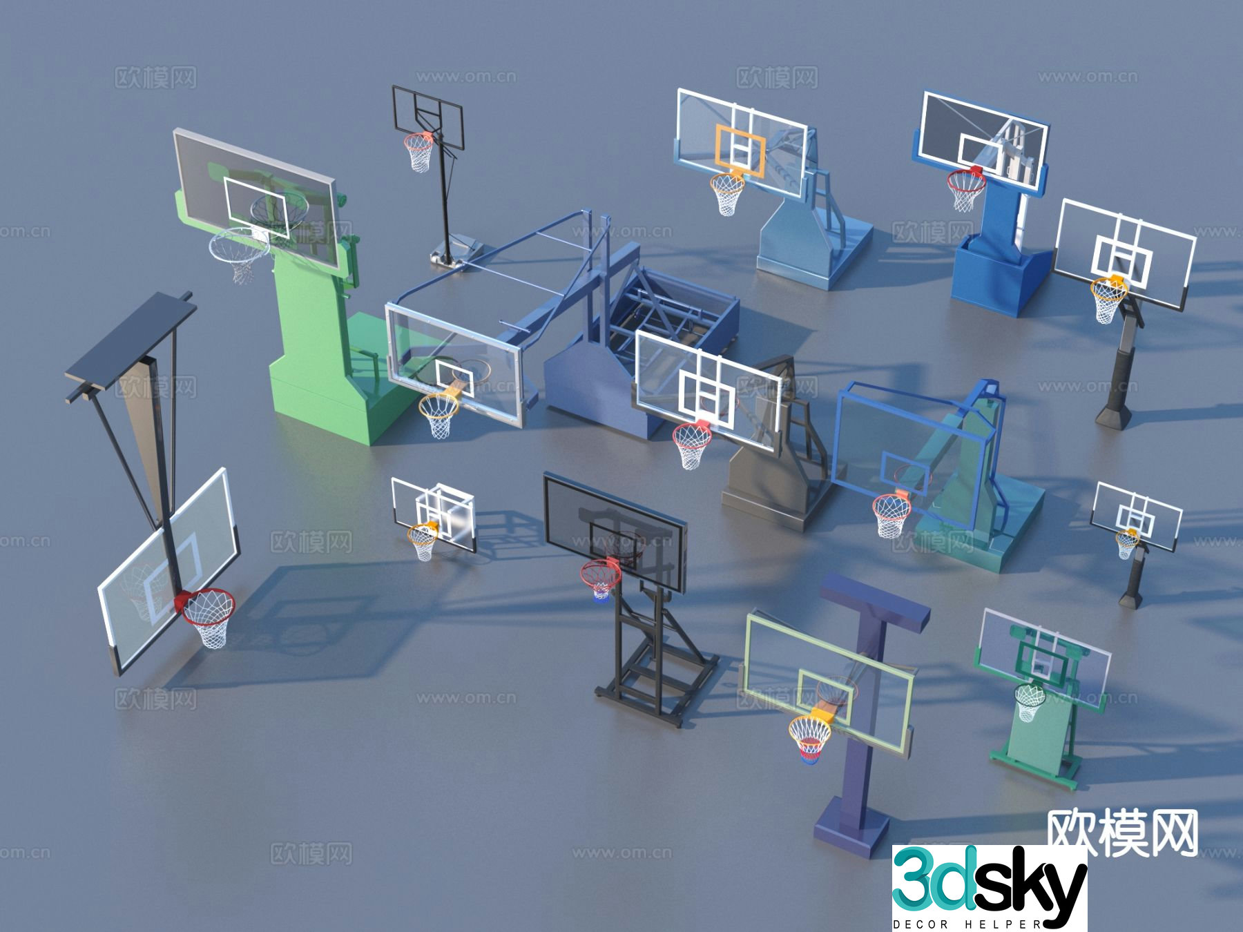basketball net basketball stand basketball hoop 3d model