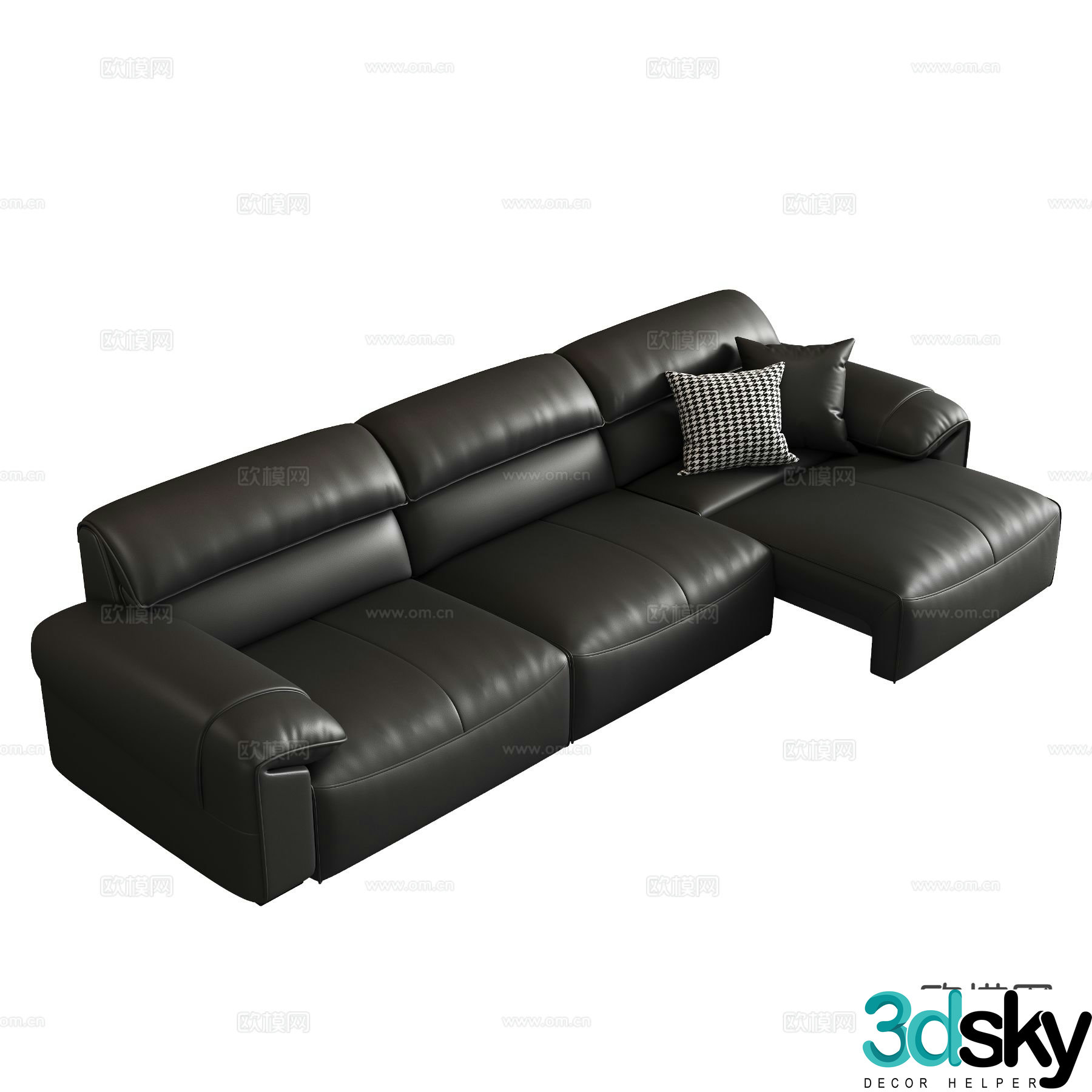 Modern functional sofa sofa bed three person sofa 3d model