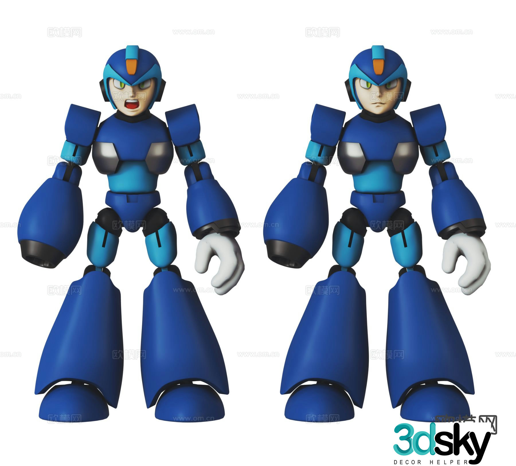 Modern Mega Man Robot 3d model