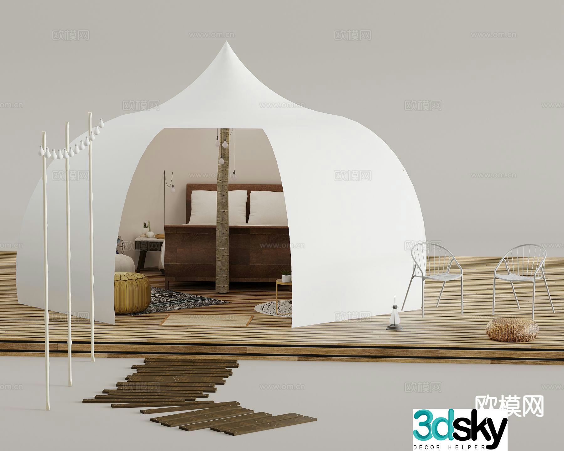 Outdoor tent camping tent 3d model