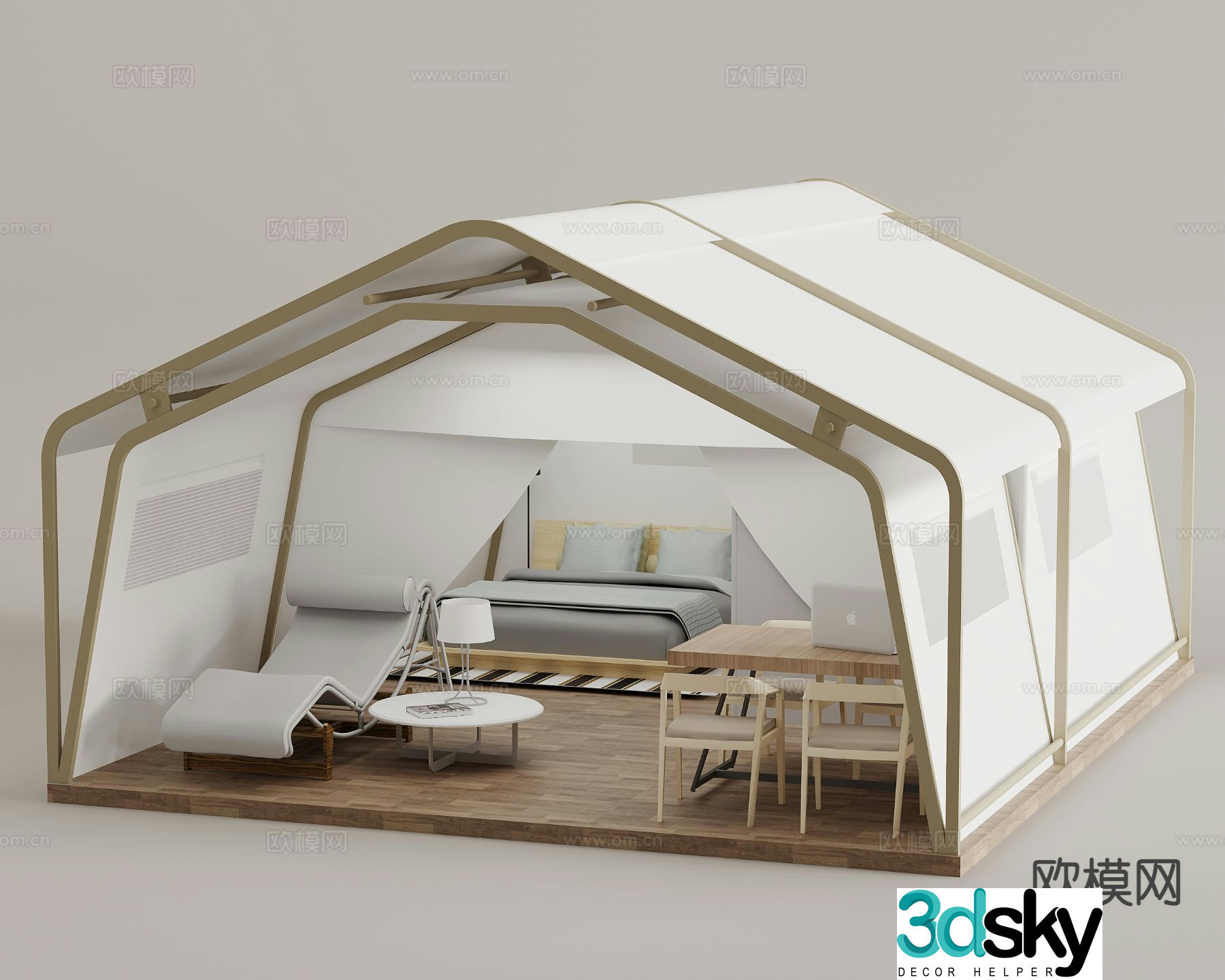 Outdoor tent camping tent 3d model