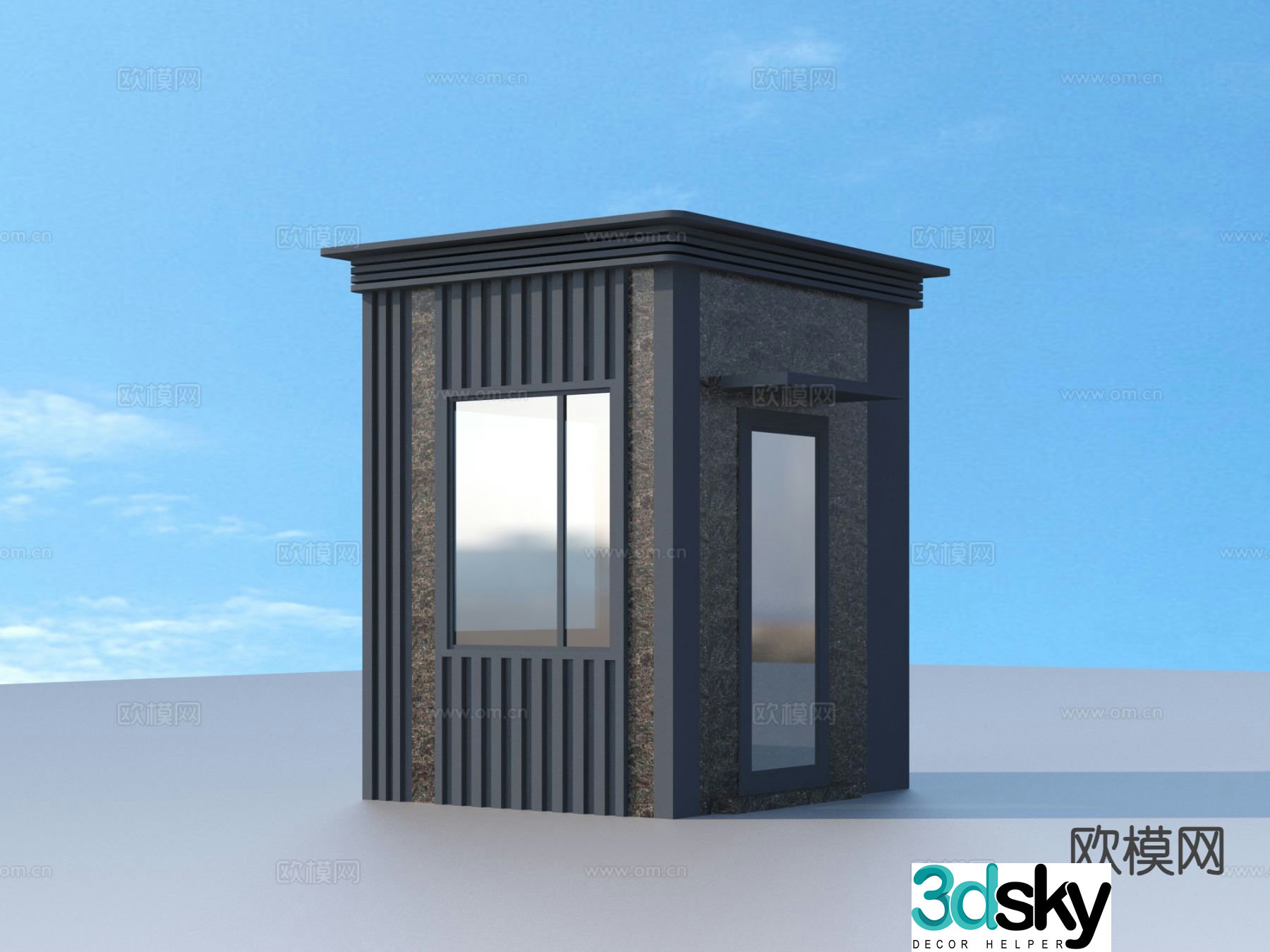 Guard booth guard booth security booth 3D model