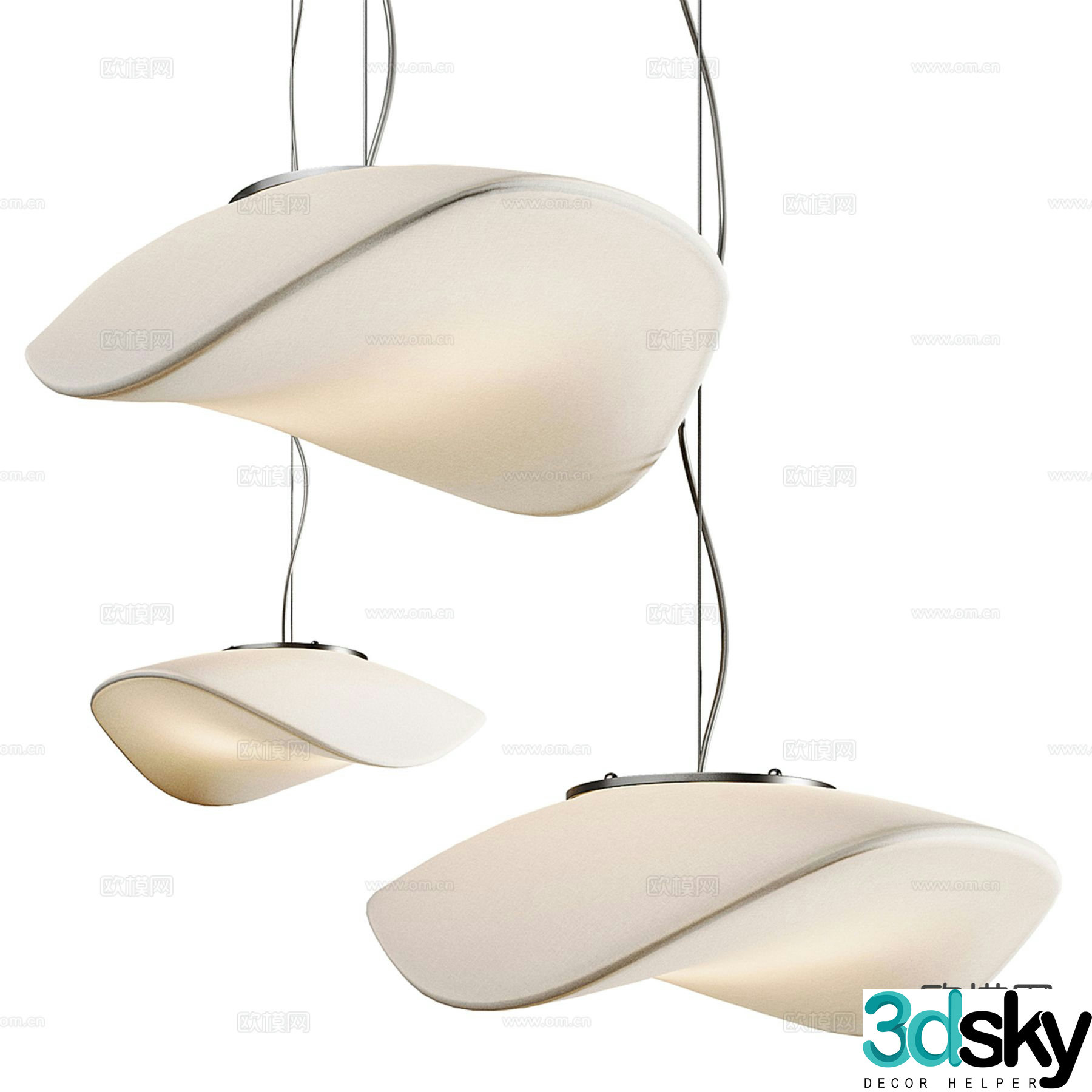 SP BALANCE wabi-sabi chandelier minimalist chandelier 3d model