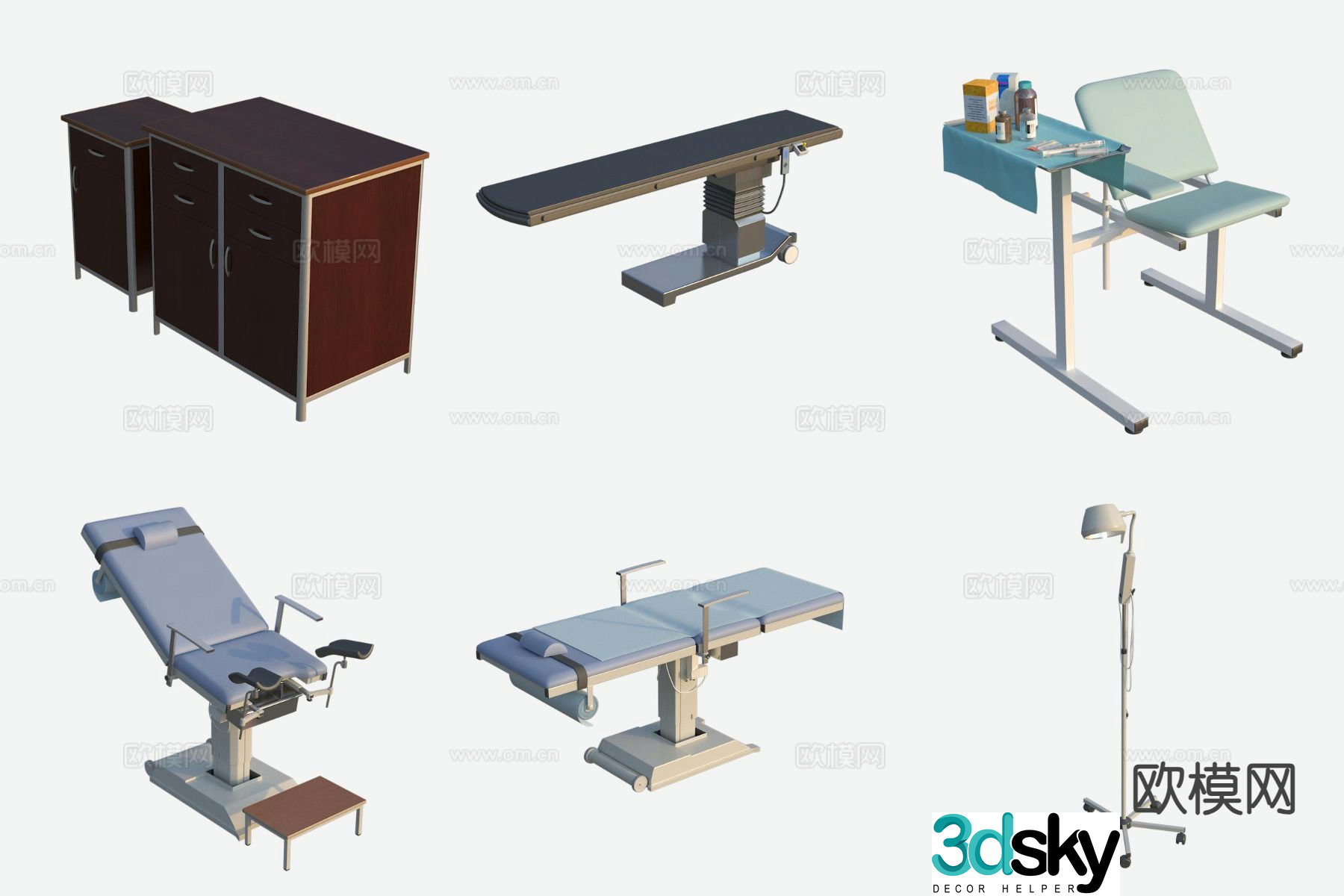hospital equipment medical equipment hospital bed 3d model