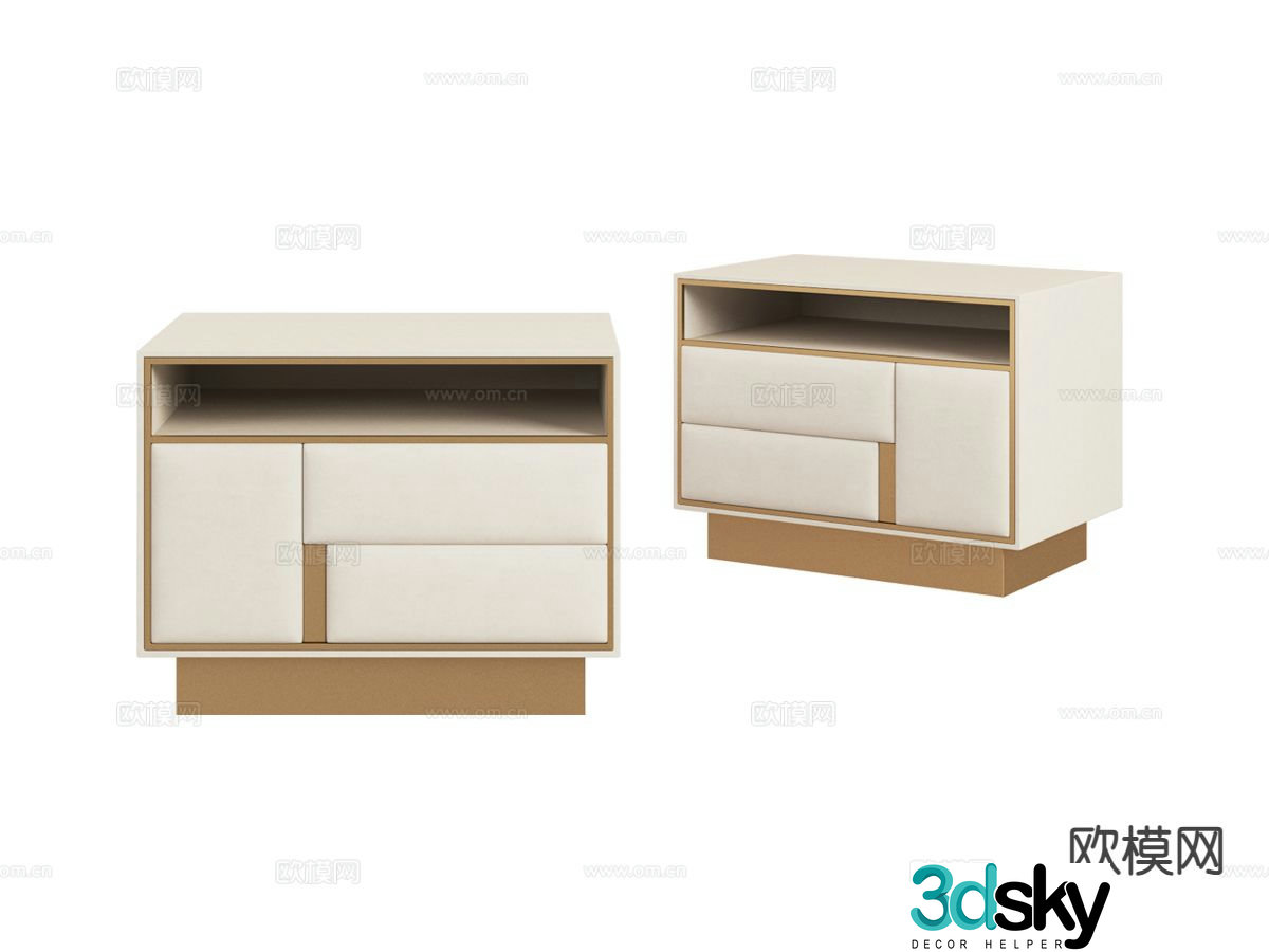 Visionnaire-BELOVED bedside table 3d model
