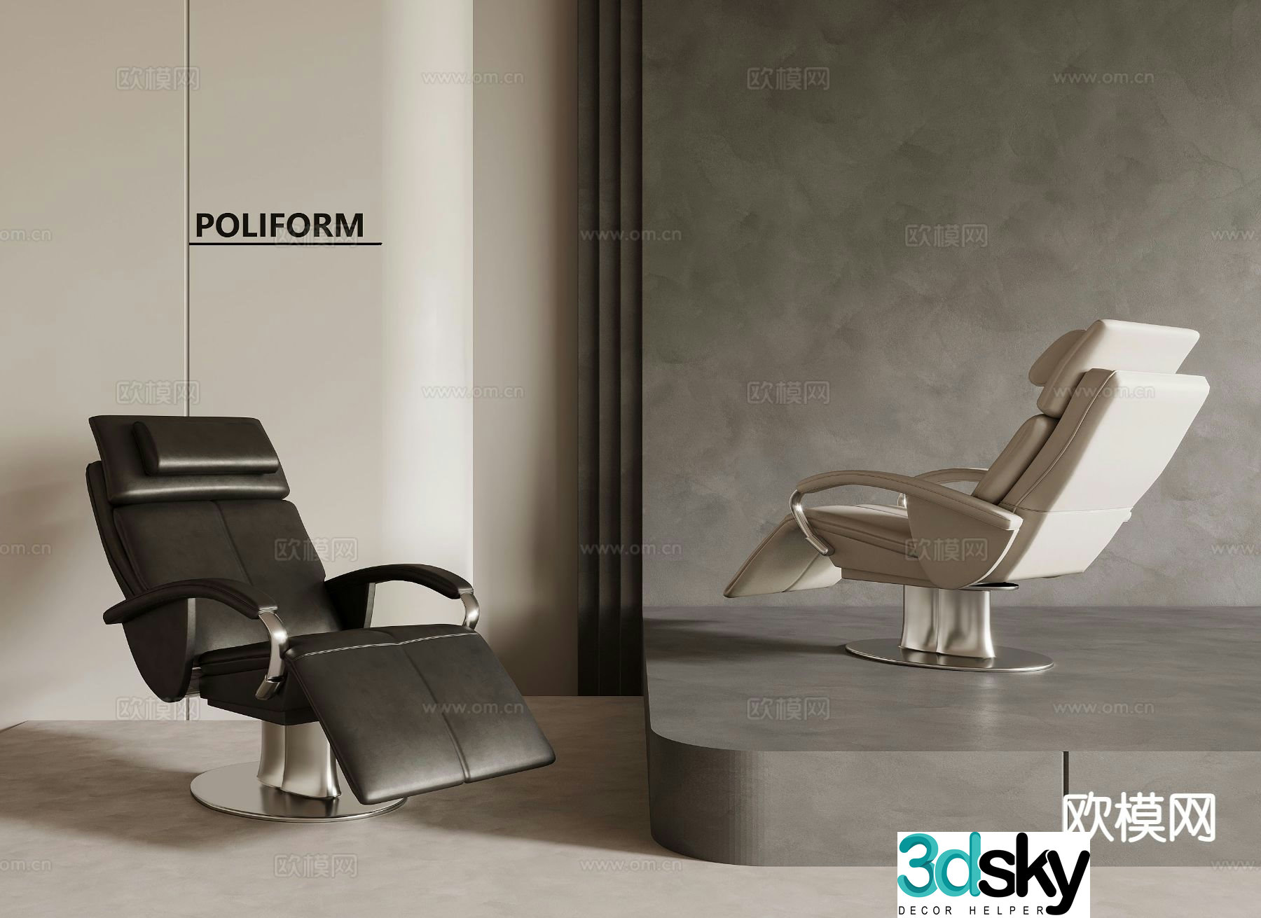 Modern barber equipment barber chair 3d model