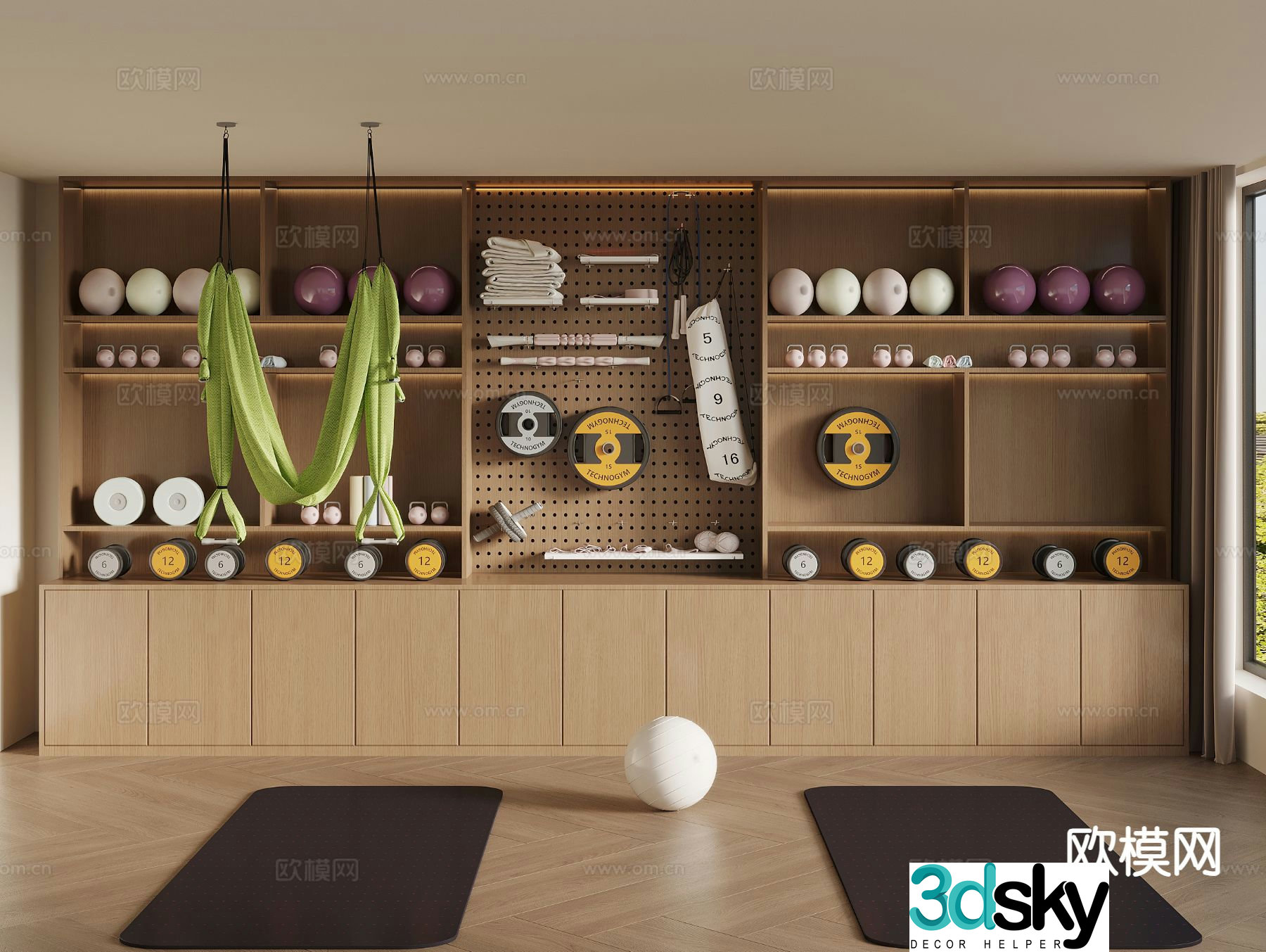 Modern sports equipment yoga mat yoga equipment 3d model