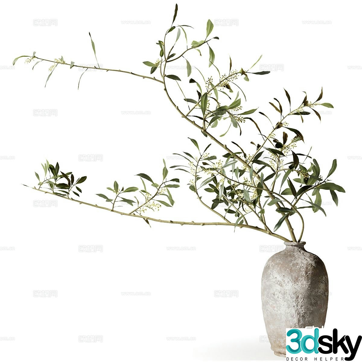 Wasabi vase flower art pot 3d model