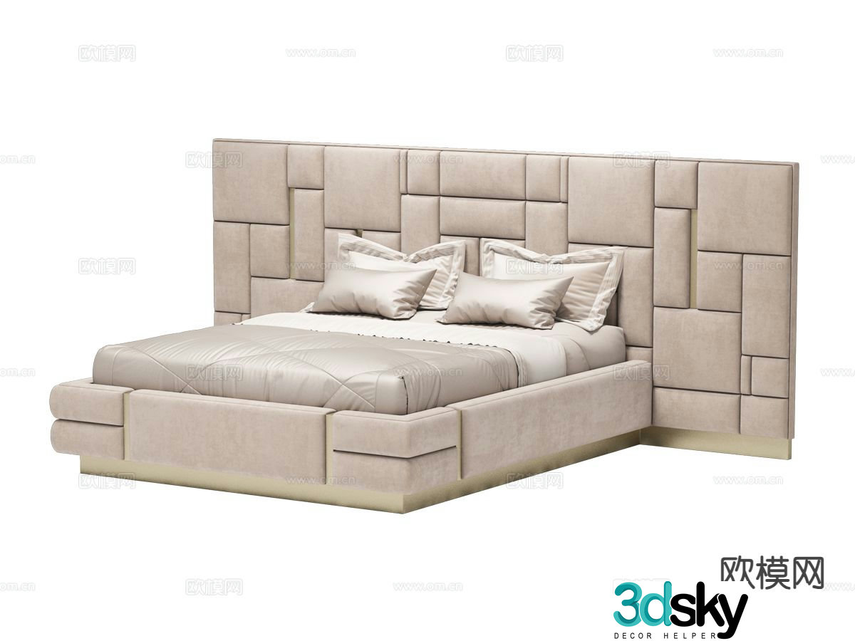 Visionnaire-BELOVED double bed 3d model