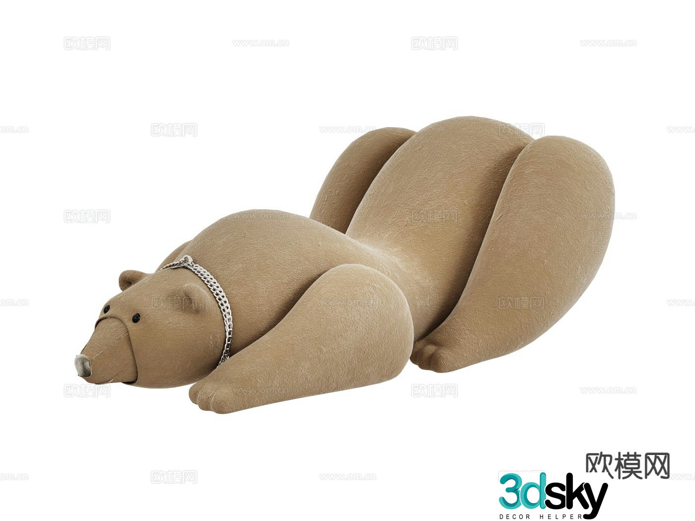visionnaire polar bear sofa leisure sofa 3d model
