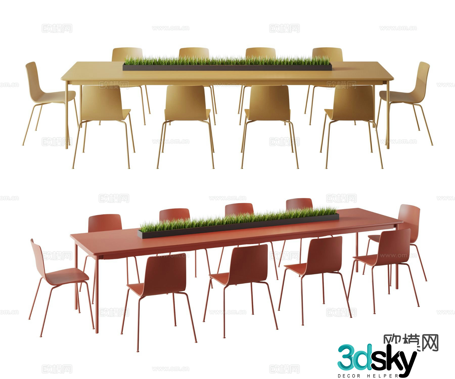 Modern conference table conference table 3d model