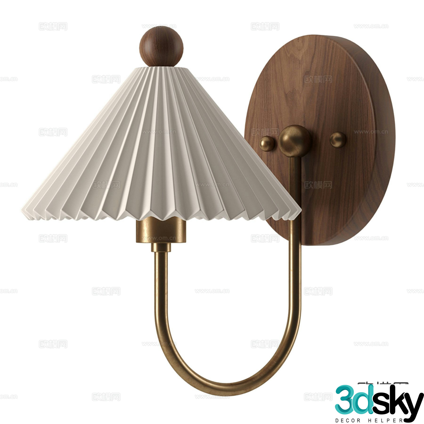 Medieval style wall lamp 3d model