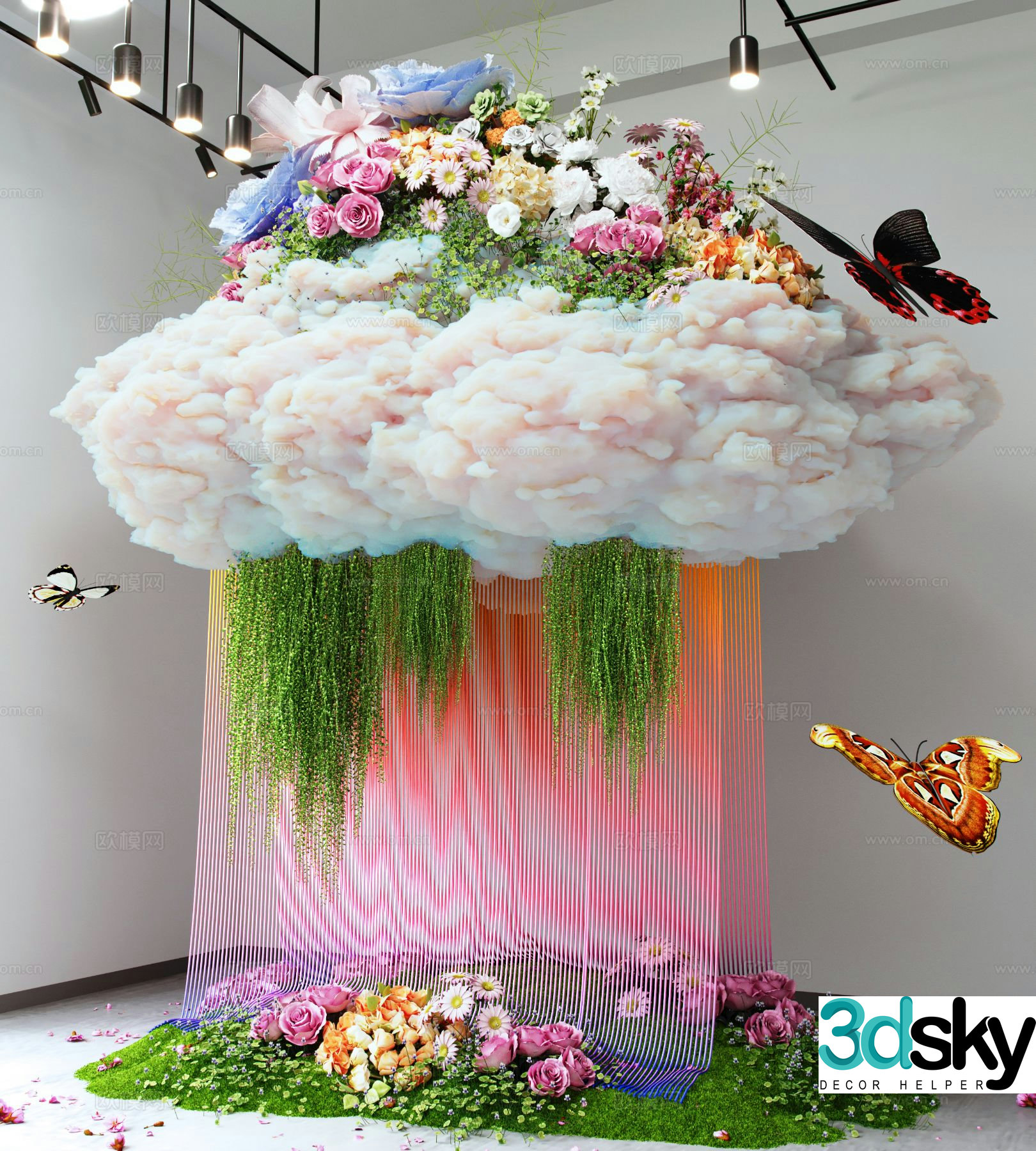 Modern indoor device landscaping indoor landscape 3d model