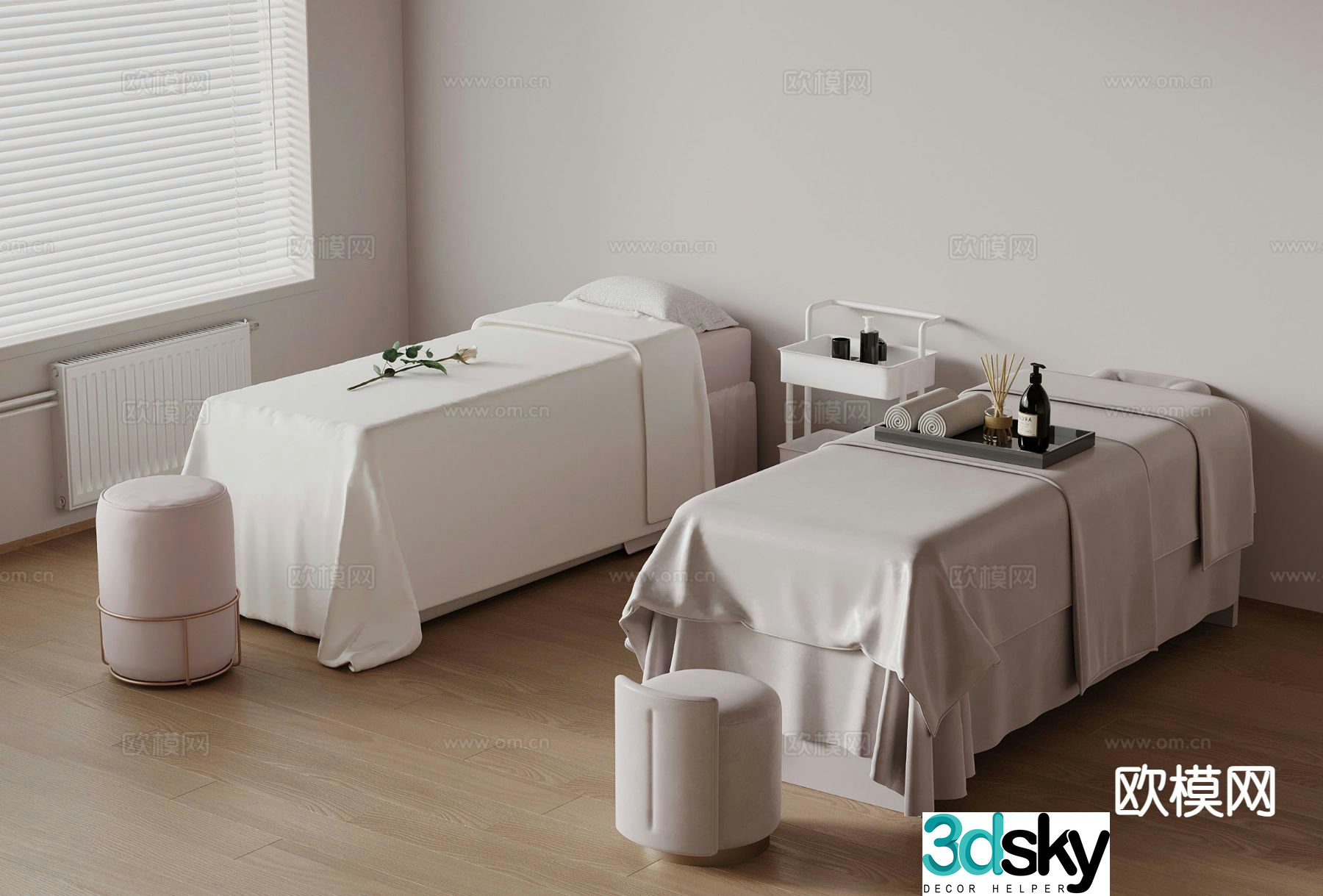 Modern massage bed SPA care bed 3d model