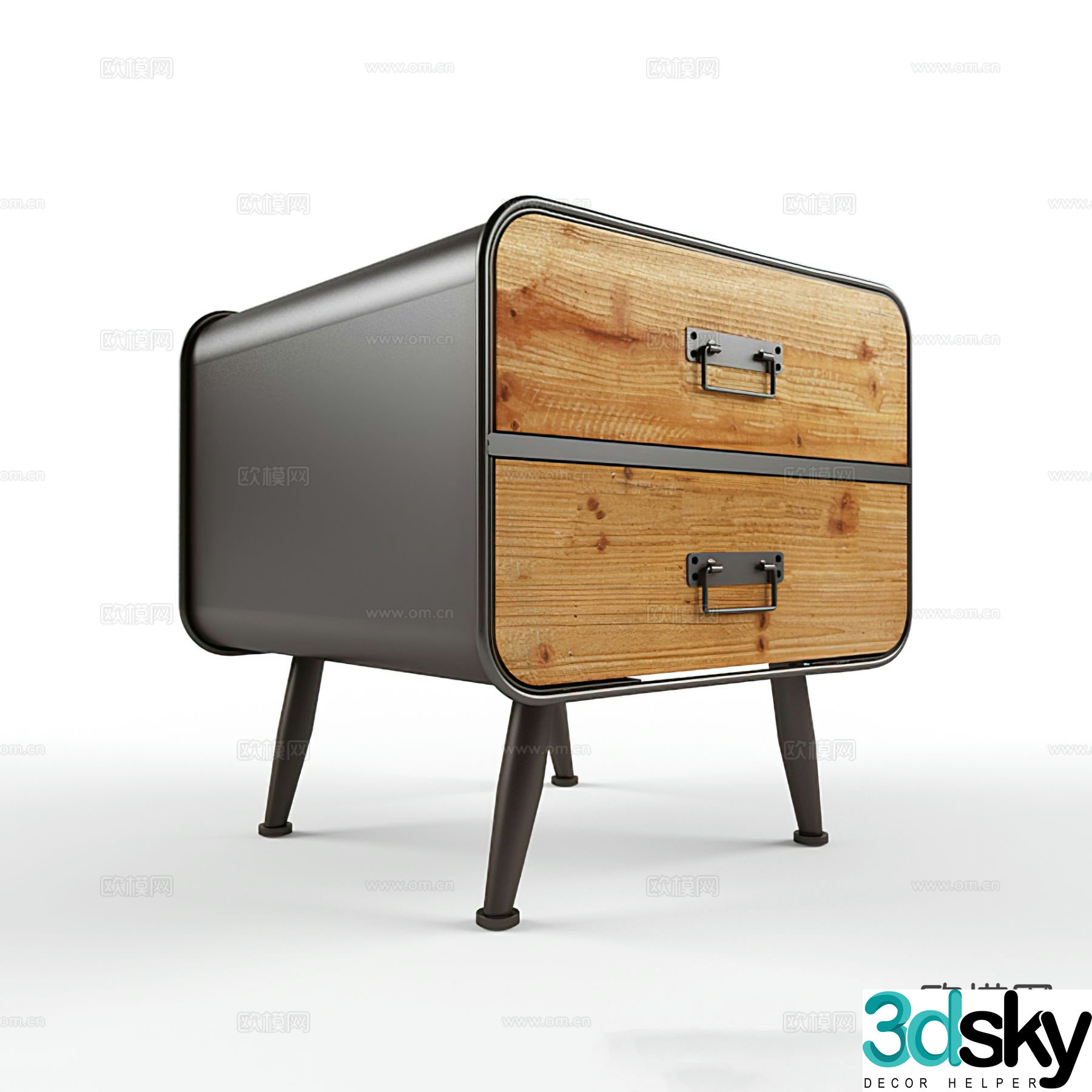 wabi-sabi bedside table 3d model