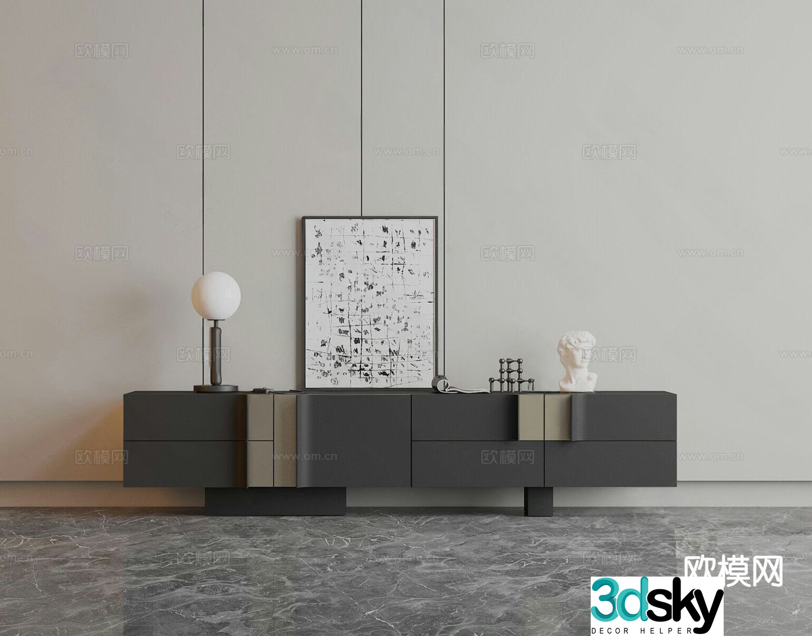 Modern TV cabinet 3d model