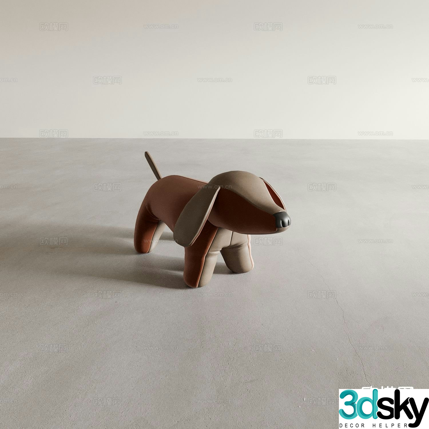 toy doll dog animal doll 3d model