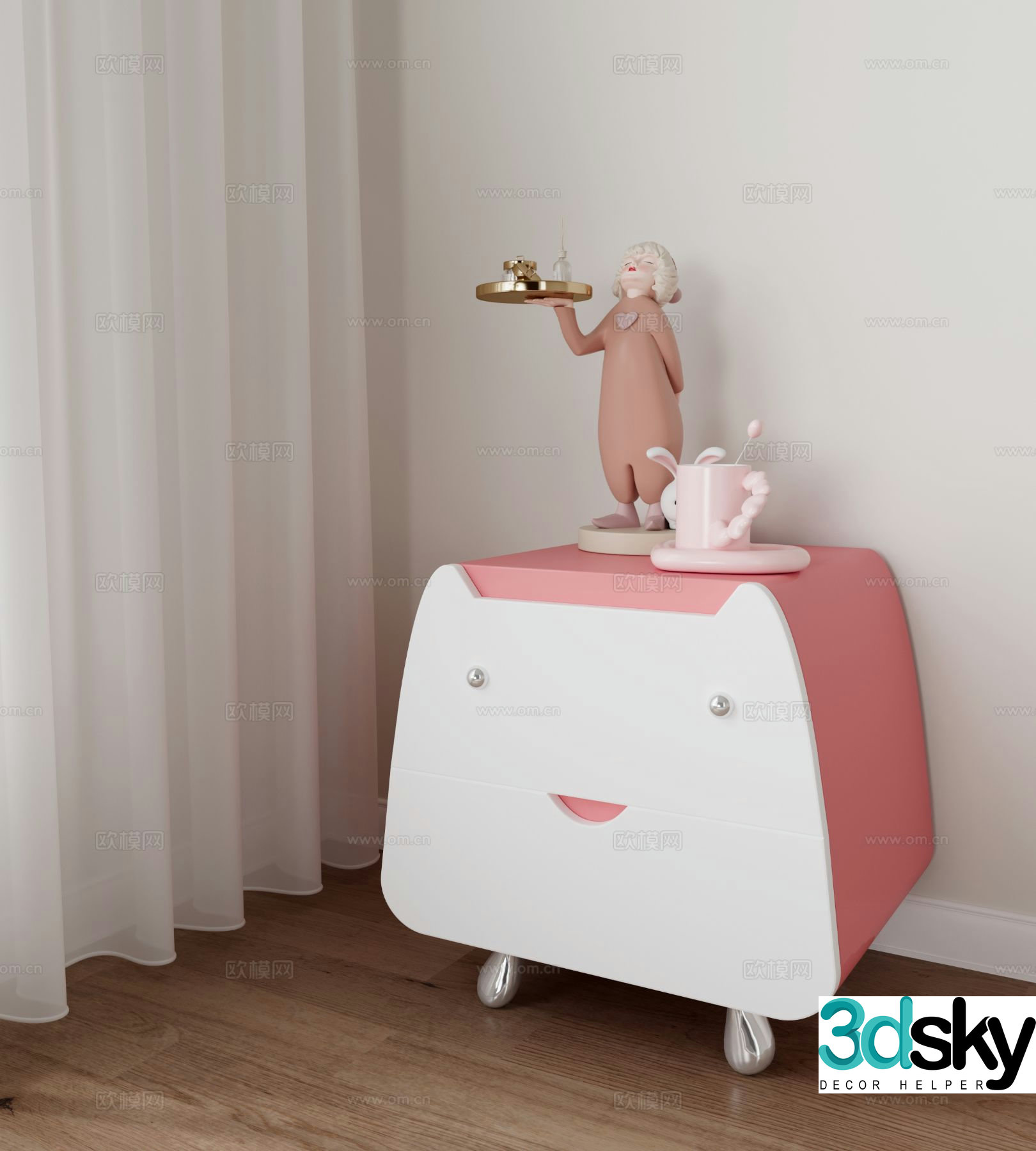 Children’s bedside table 3d model