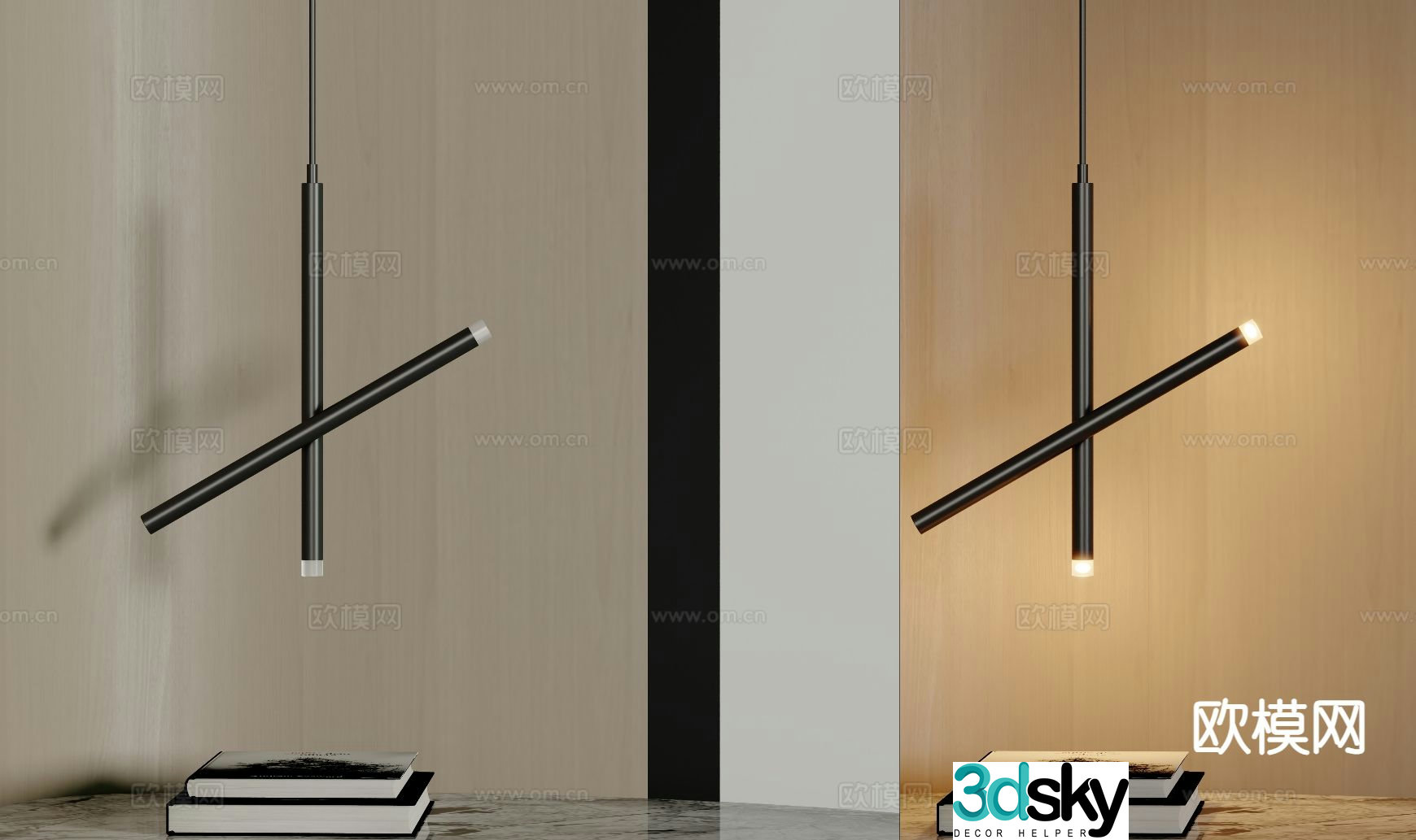 Modern bedside chandelier metal bracket chandelier 3d model