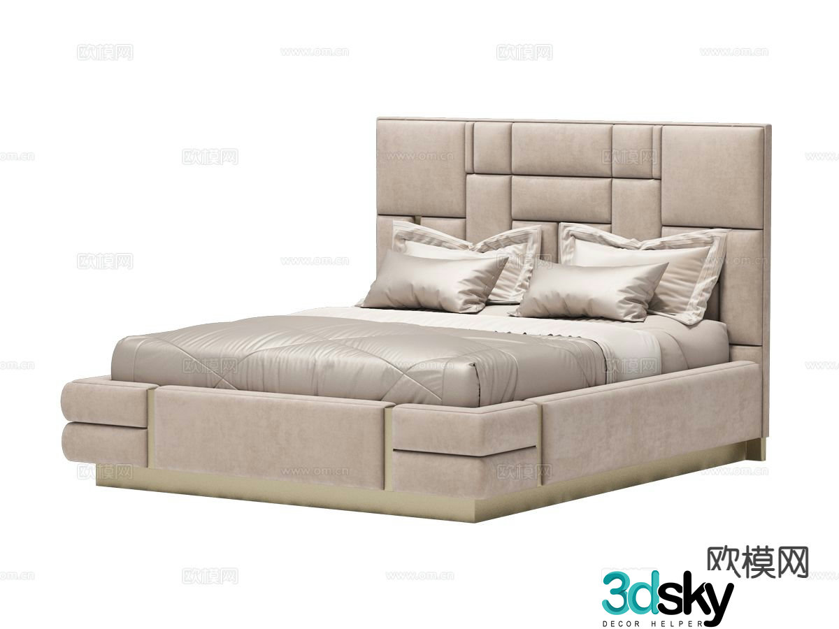 Visionnaire-BELOVED double bed 3d model